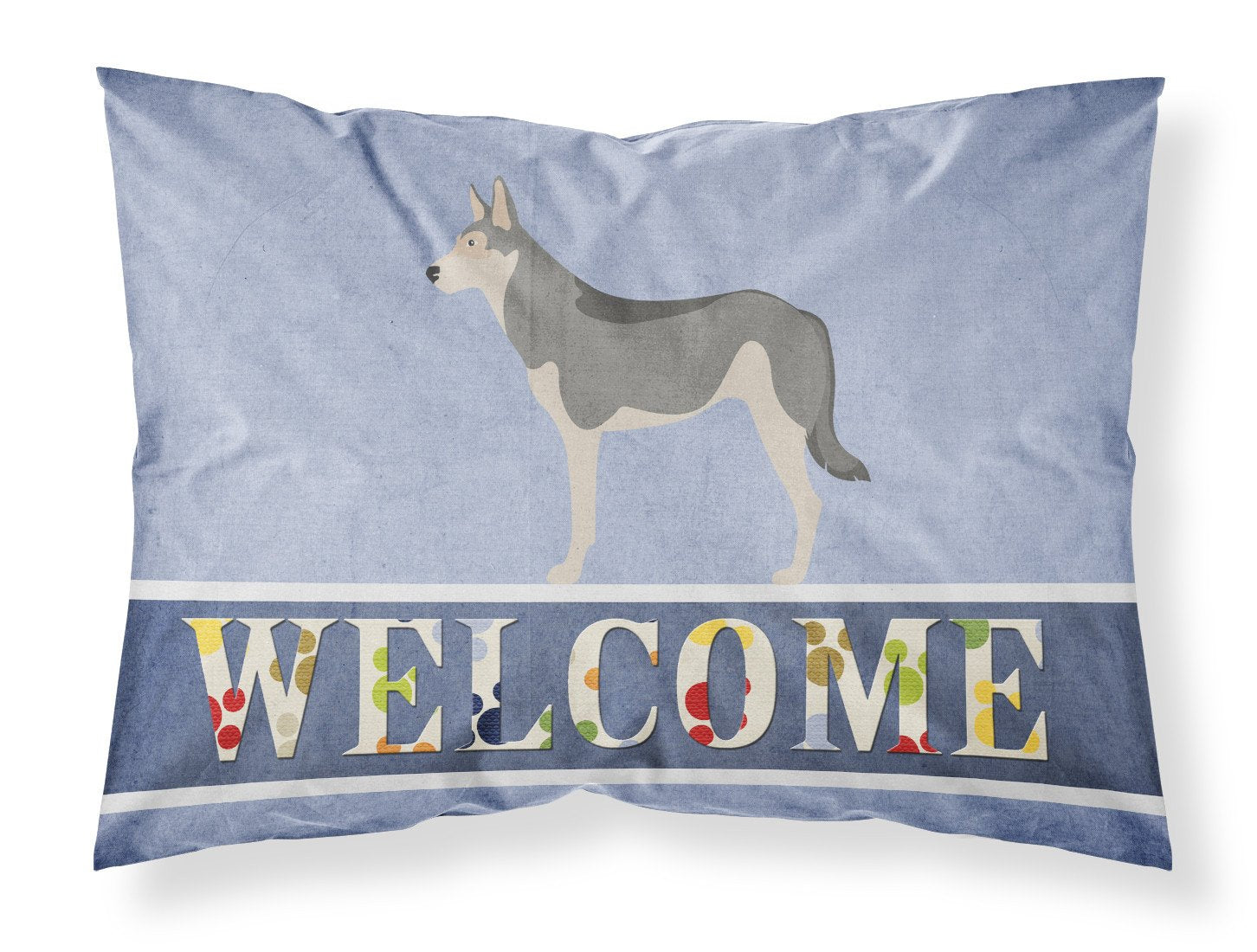 Saarloos Wolfdog Welcome Fabric Standard Pillowcase BB8296PILLOWCASE by Caroline's Treasures