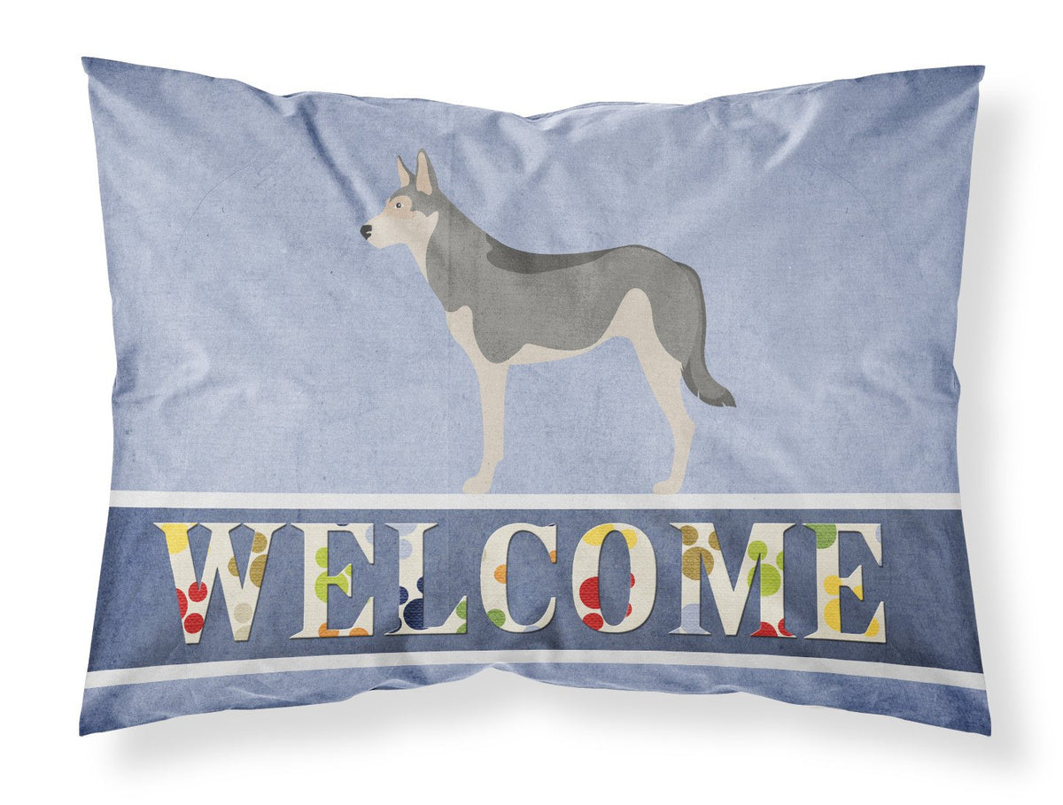 Saarloos Wolfdog Welcome Fabric Standard Pillowcase BB8296PILLOWCASE by Caroline&#39;s Treasures