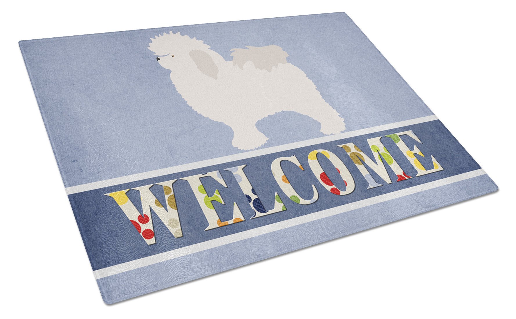 Bolognese Welcome Glass Cutting Board Large BB8309LCB by Caroline's Treasures