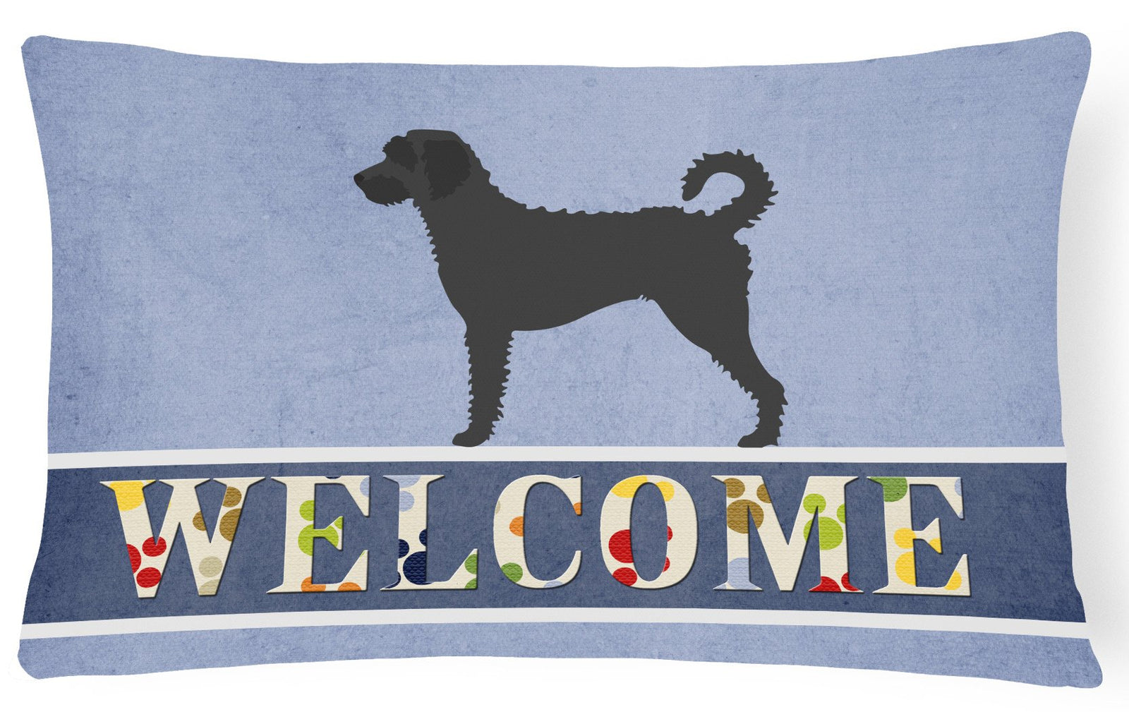 Labradoodle Welcome Canvas Fabric Decorative Pillow BB8337PW1216 by Caroline's Treasures