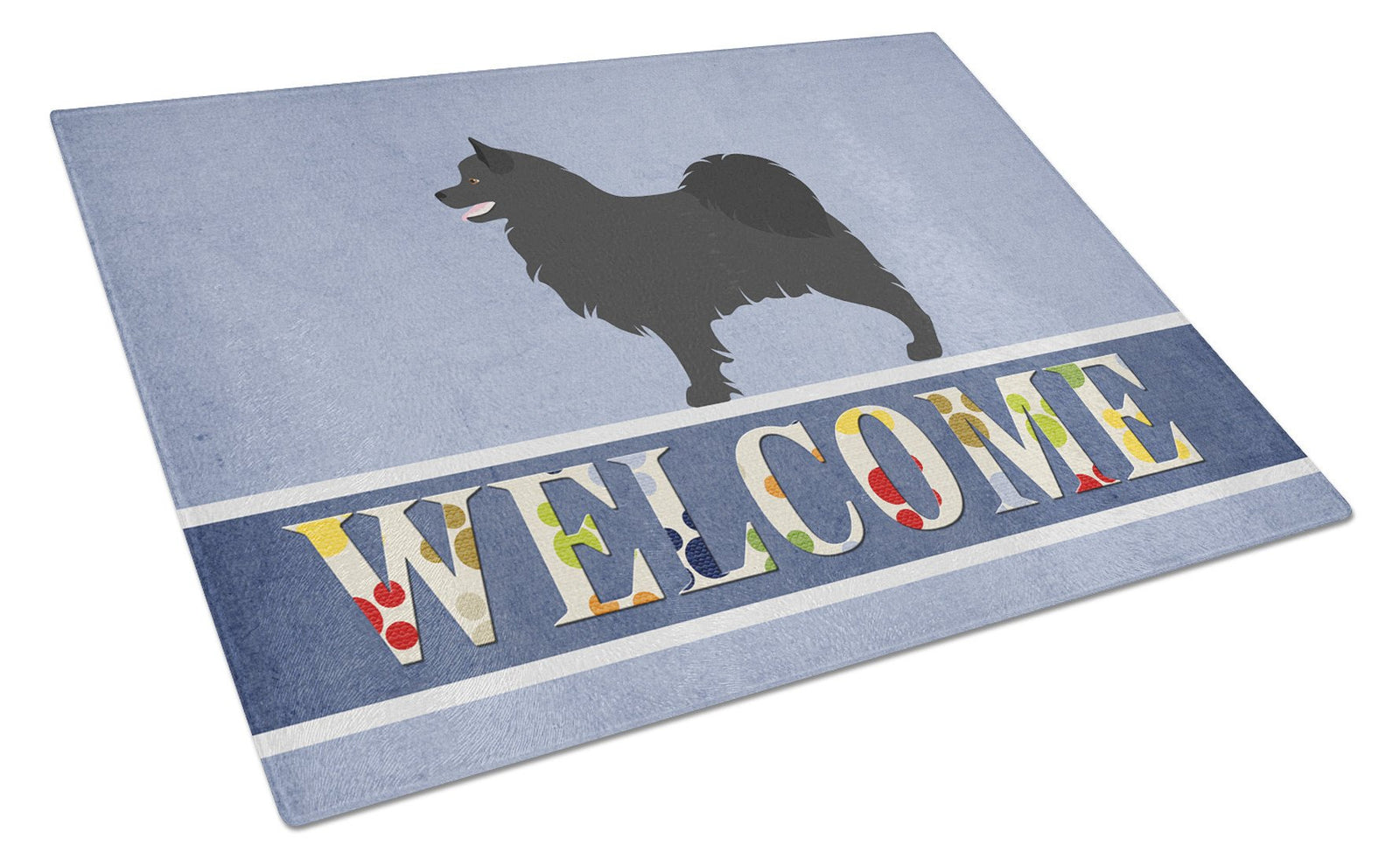 Swedish Lapphund Welcome Glass Cutting Board Large BB8347LCB by Caroline's Treasures