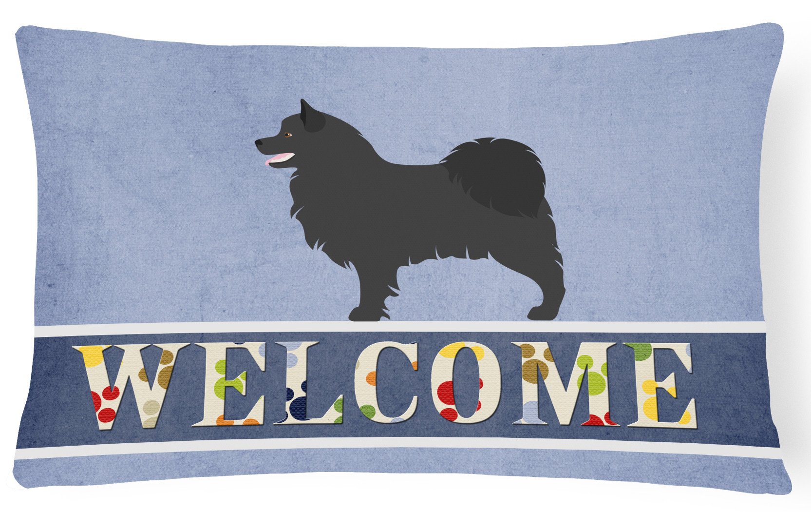Swedish Lapphund Welcome Canvas Fabric Decorative Pillow BB8347PW1216 by Caroline's Treasures