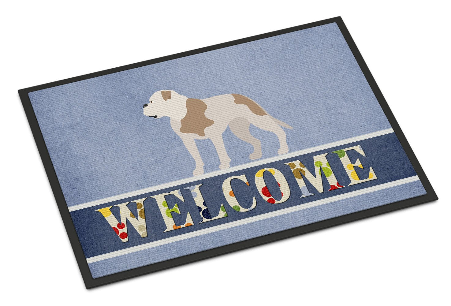 American Bulldog Welcome Indoor or Outdoor Mat 24x36 BB8348JMAT by Caroline's Treasures