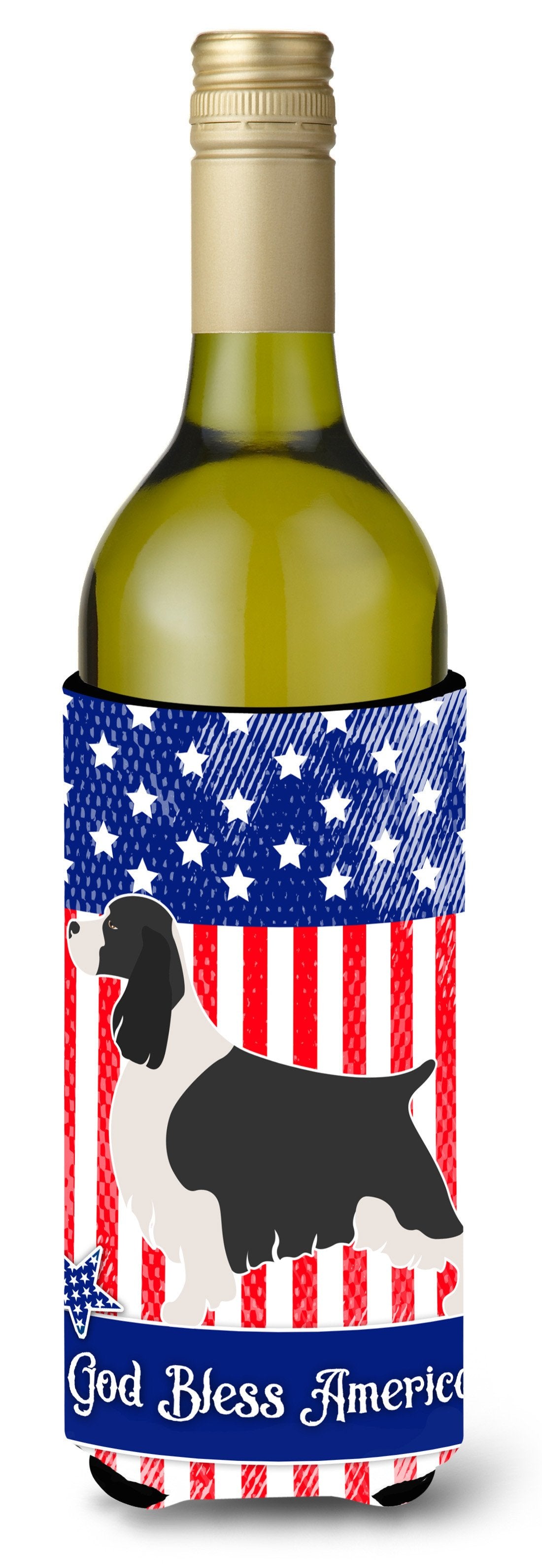English Springer Spaniel American Wine Bottle Beverge Insulator Hugger BB8354LITERK by Caroline's Treasures