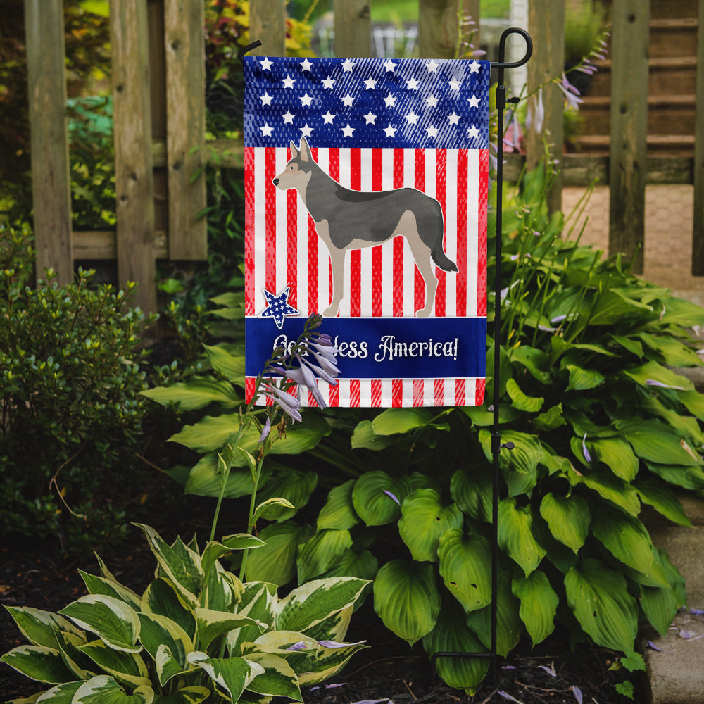 Saarloos Wolfdog American Flag Garden Size BB8377GF