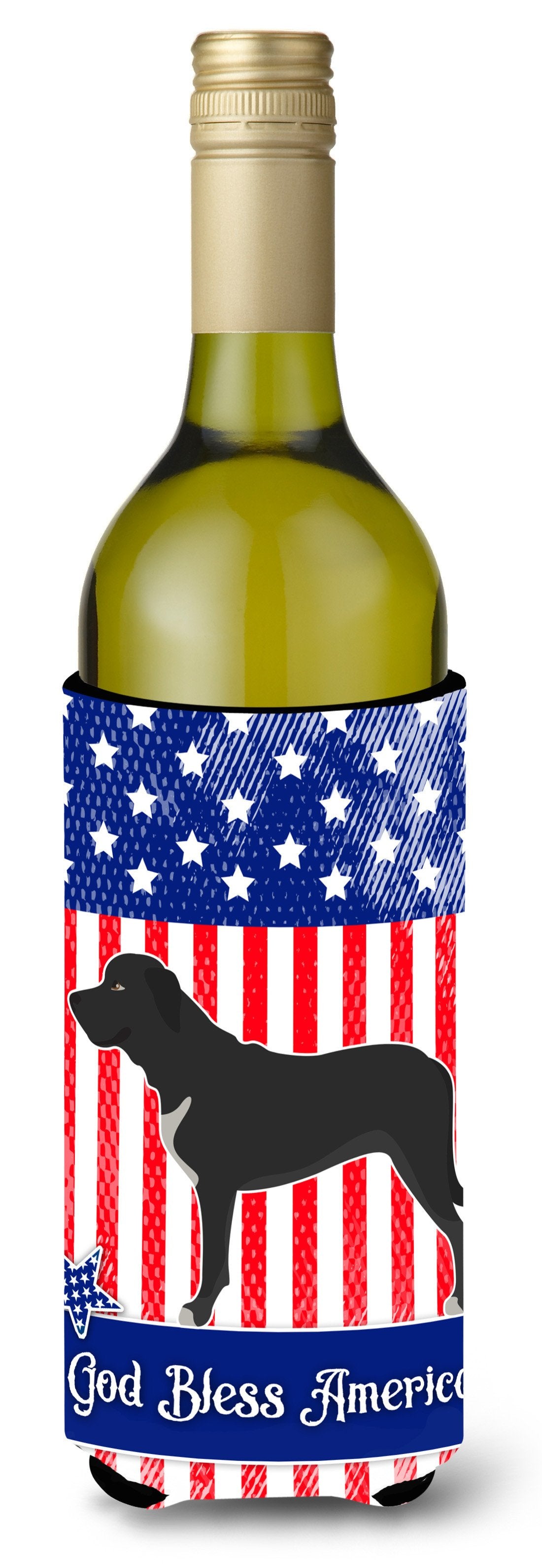 Broholmer Danish Mastiff American Wine Bottle Beverge Insulator Hugger BB8409LITERK by Caroline's Treasures