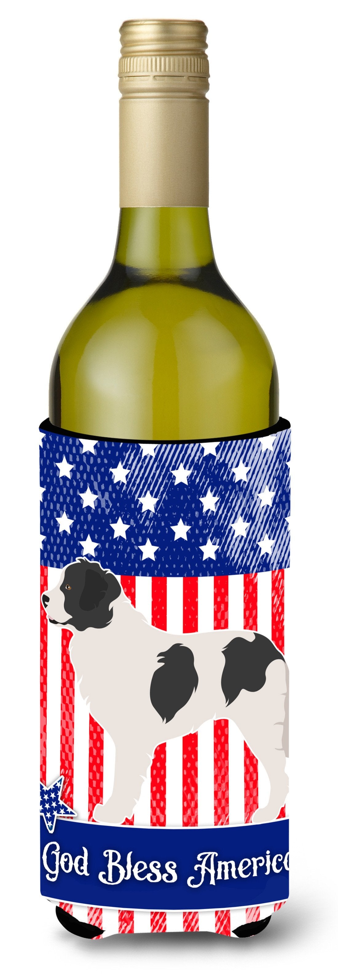 Landseer American Wine Bottle Beverge Insulator Hugger BB8412LITERK by Caroline&#39;s Treasures