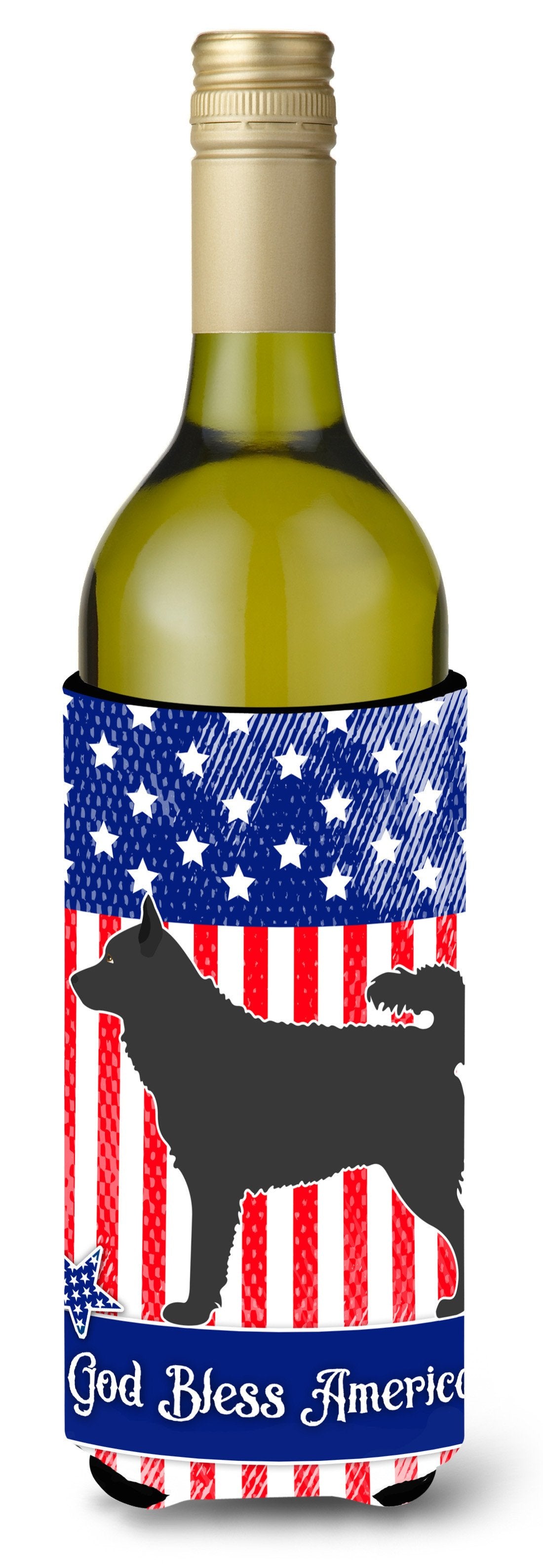 Mudi American Wine Bottle Beverge Insulator Hugger BB8417LITERK by Caroline&#39;s Treasures