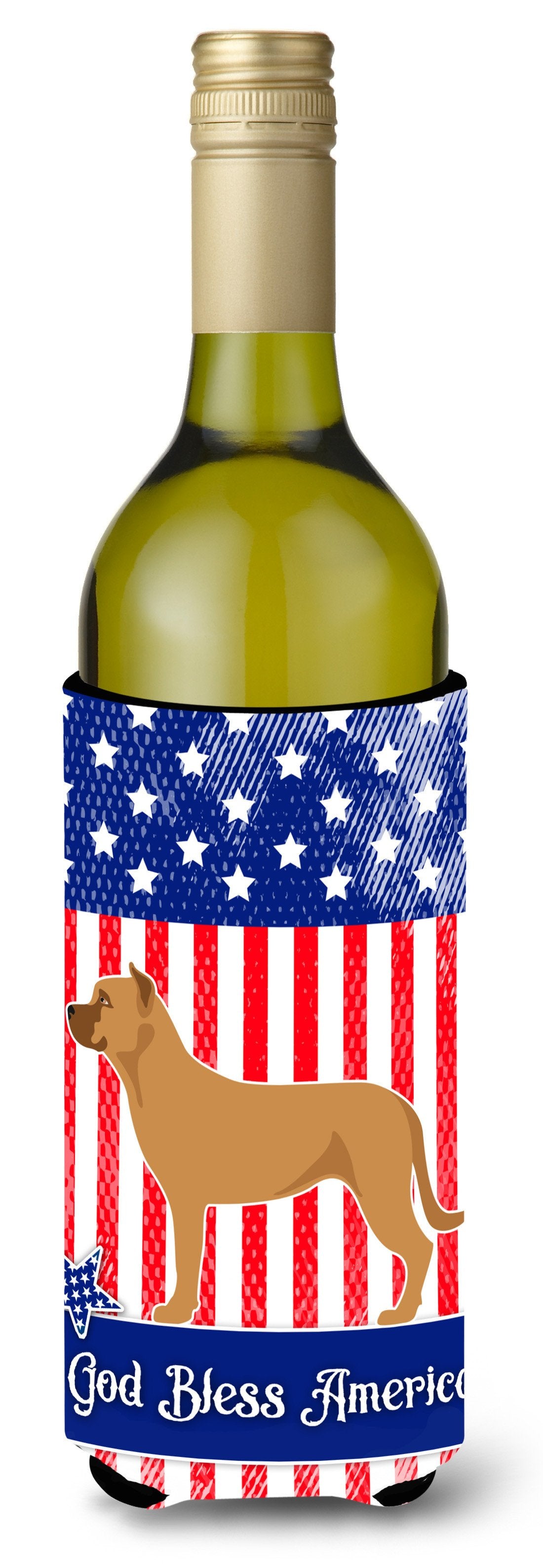 Alano Espanol Spanish Bulldog American Wine Bottle Beverge Insulator Hugger BB8425LITERK by Caroline&#39;s Treasures