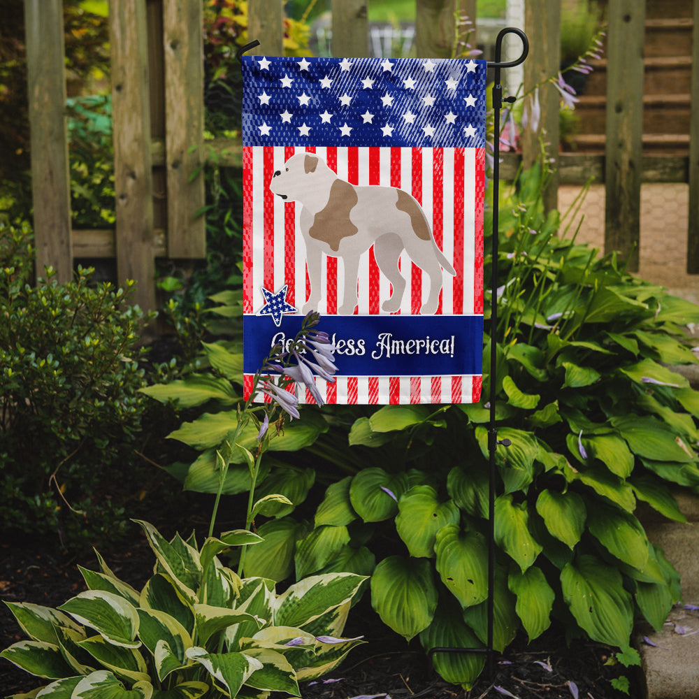 American Bulldog American Flag Garden Size BB8429GF