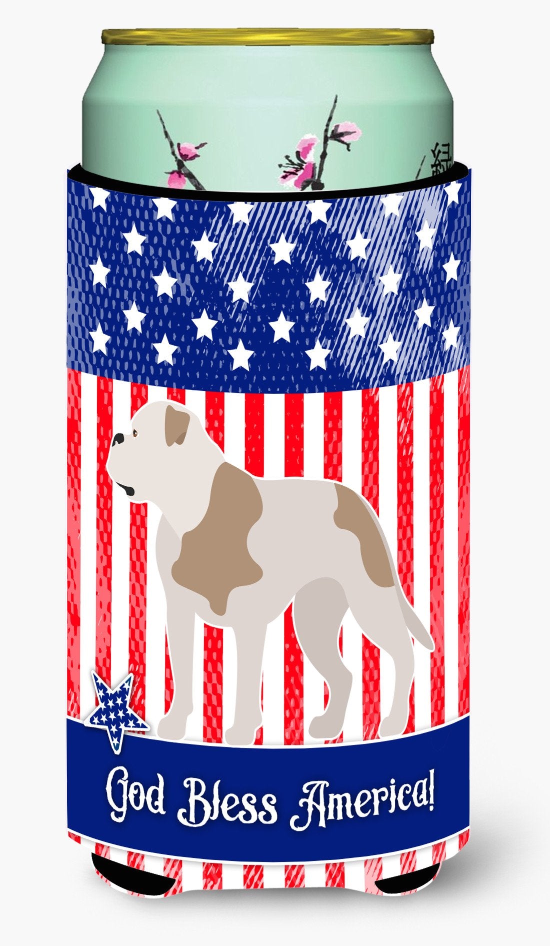 American Bulldog American Tall Boy Beverage Insulator Hugger BB8429TBC by Caroline's Treasures