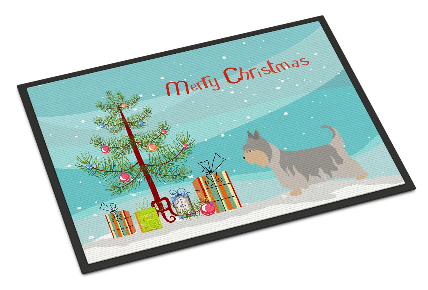 Australian Silky Terrier Christmas Indoor or Outdoor Mat 24x36 BB8469JMAT by Caroline's Treasures