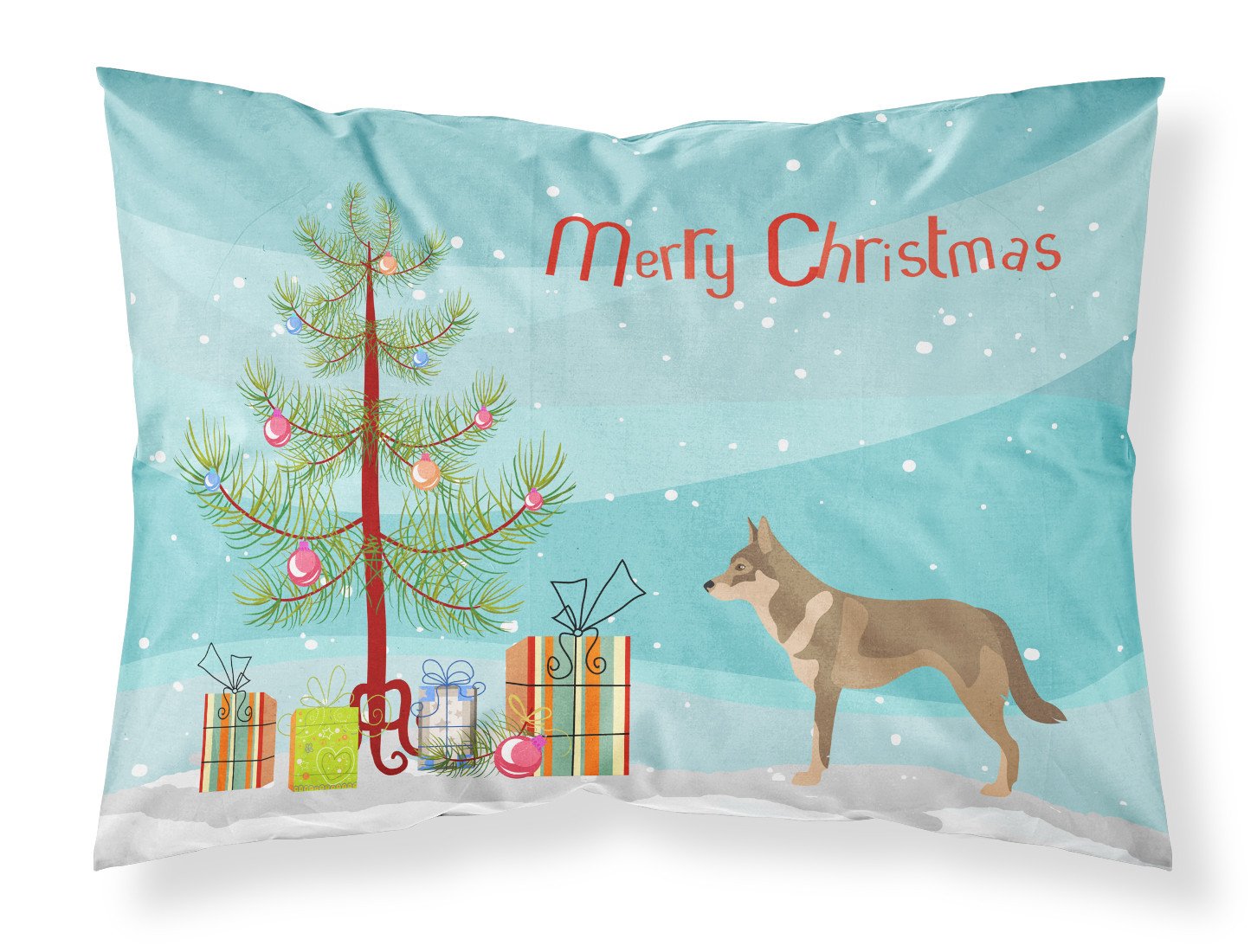 Czechoslovakian Wolfdog Christmas Fabric Standard Pillowcase BB8497PILLOWCASE by Caroline's Treasures