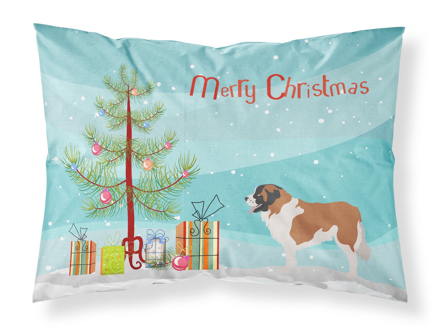 Moscow Watchdog Christmas Fabric Standard Pillowcase BB8503PILLOWCASE by Caroline's Treasures