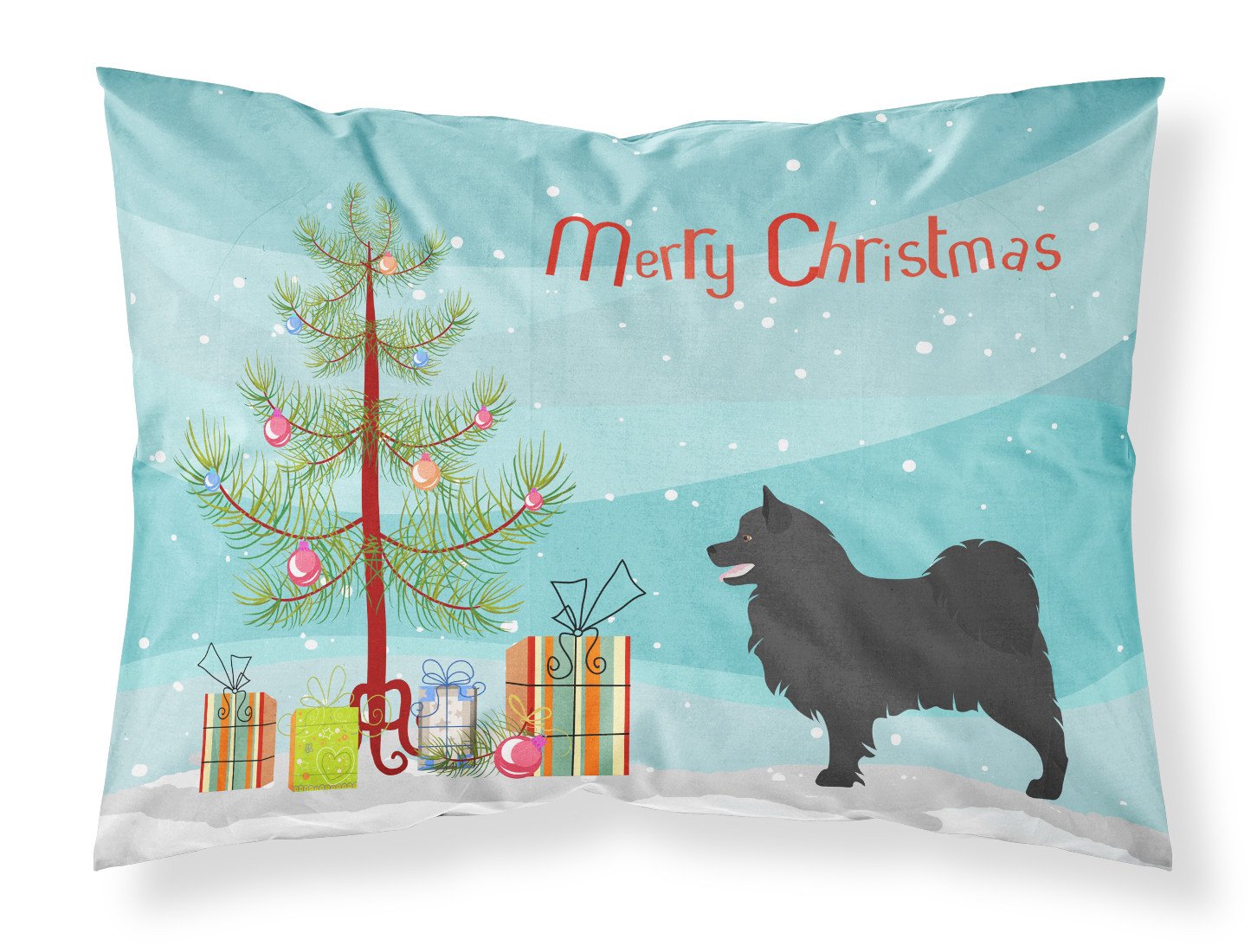 Swedish Lapphund Christmas Fabric Standard Pillowcase BB8509PILLOWCASE by Caroline's Treasures
