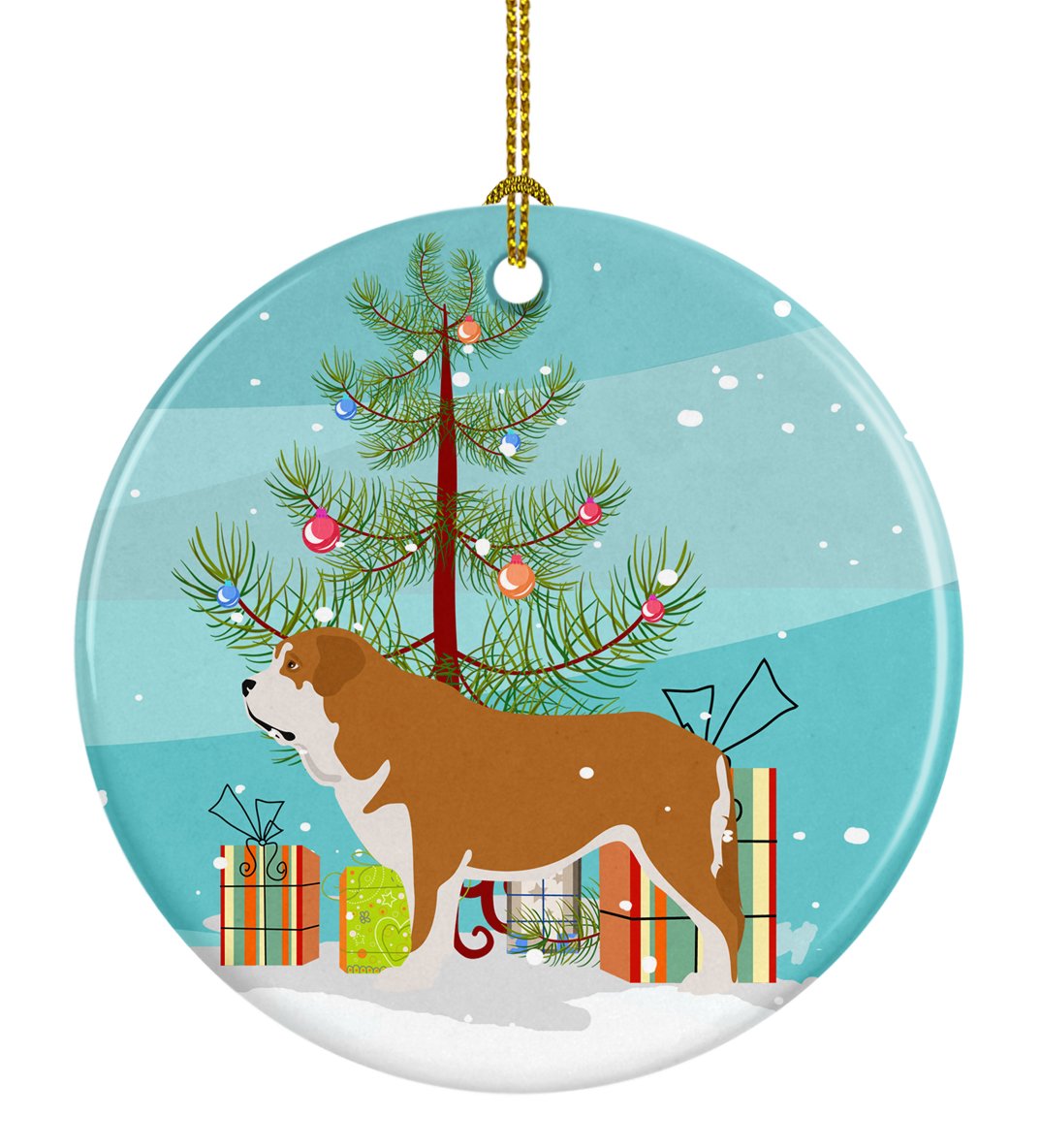 Mastin Epanol Spanish Mastiff Christmas Ceramic Ornament BB8511CO1 by Caroline&#39;s Treasures