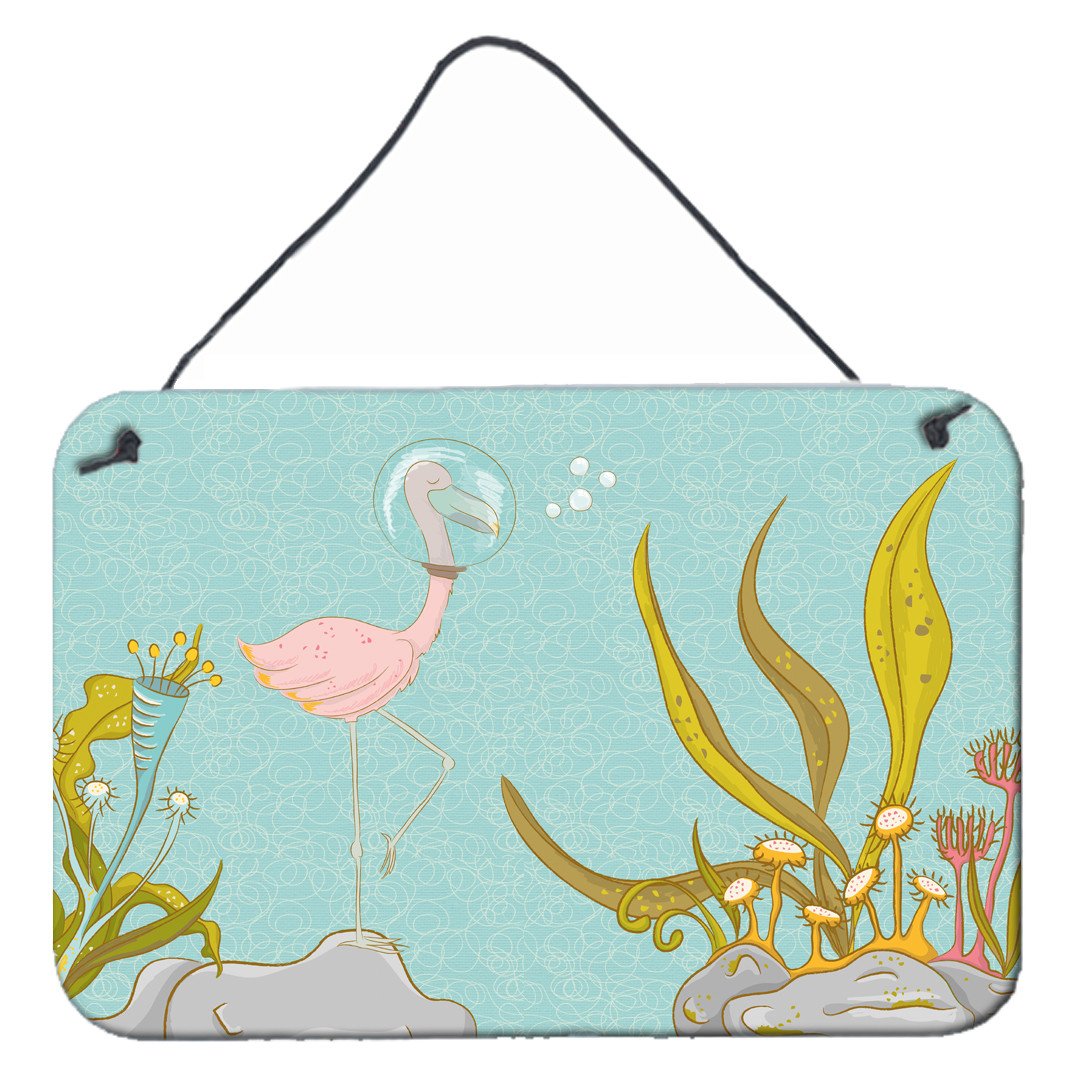 Flamingo Underwater #2 Wall or Door Hanging Prints BB8557DS812 by Caroline's Treasures