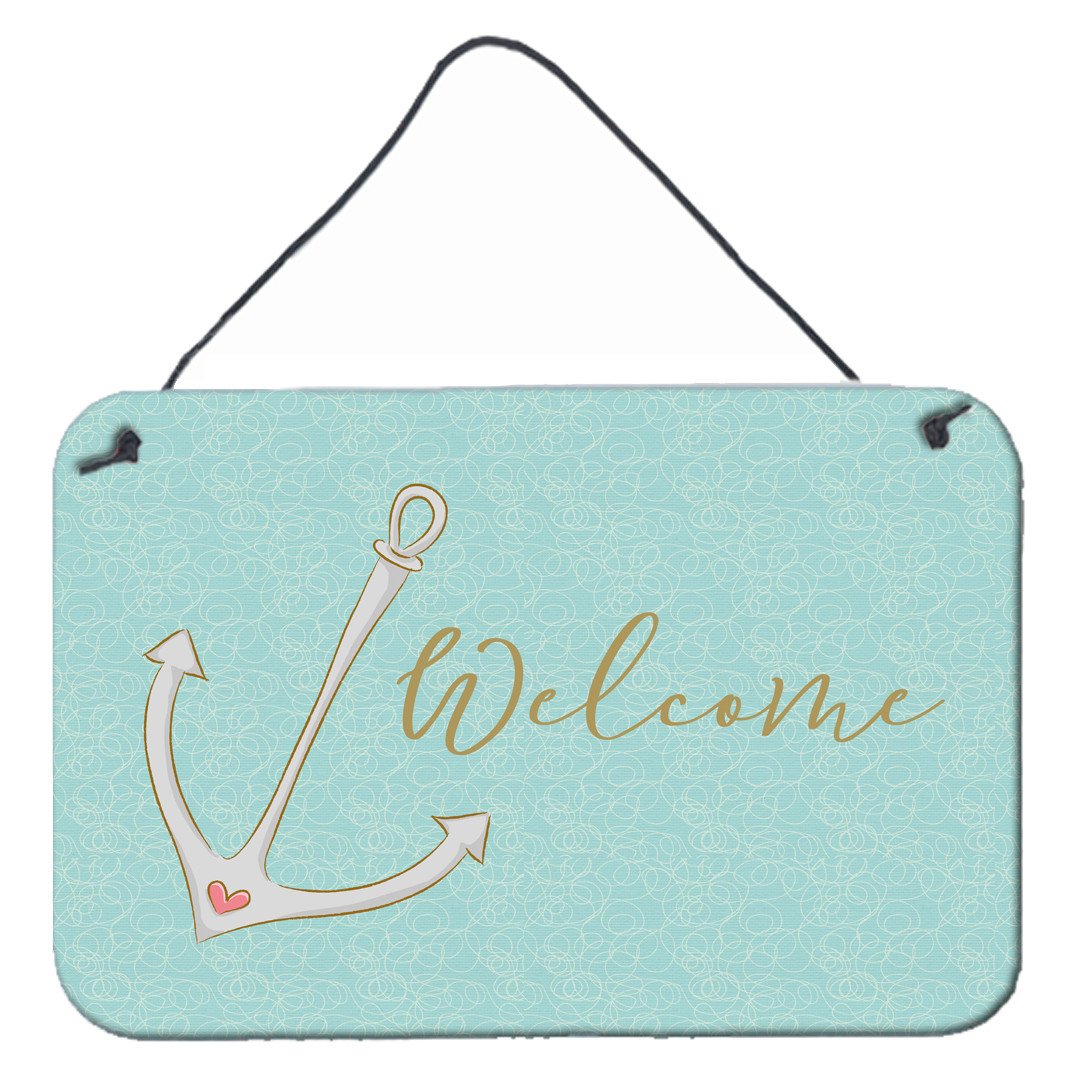 Anchor Welcome Wall or Door Hanging Prints BB8558DS812 by Caroline's Treasures