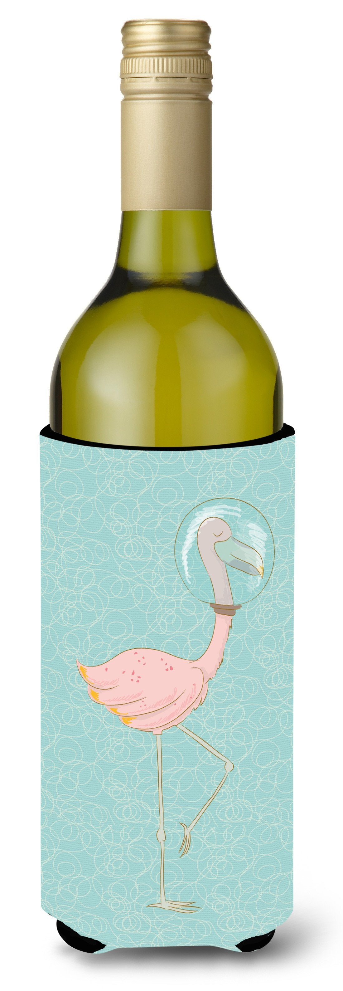 Flamingo Underwater Wine Bottle Beverge Insulator Hugger BB8565LITERK by Caroline's Treasures