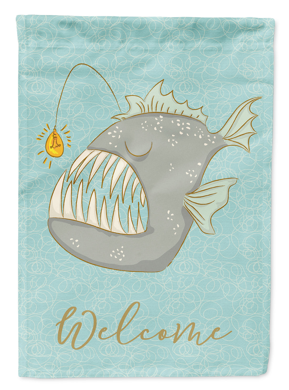 Frog Fish Welcome Flag Canvas House Size BB8567CHF