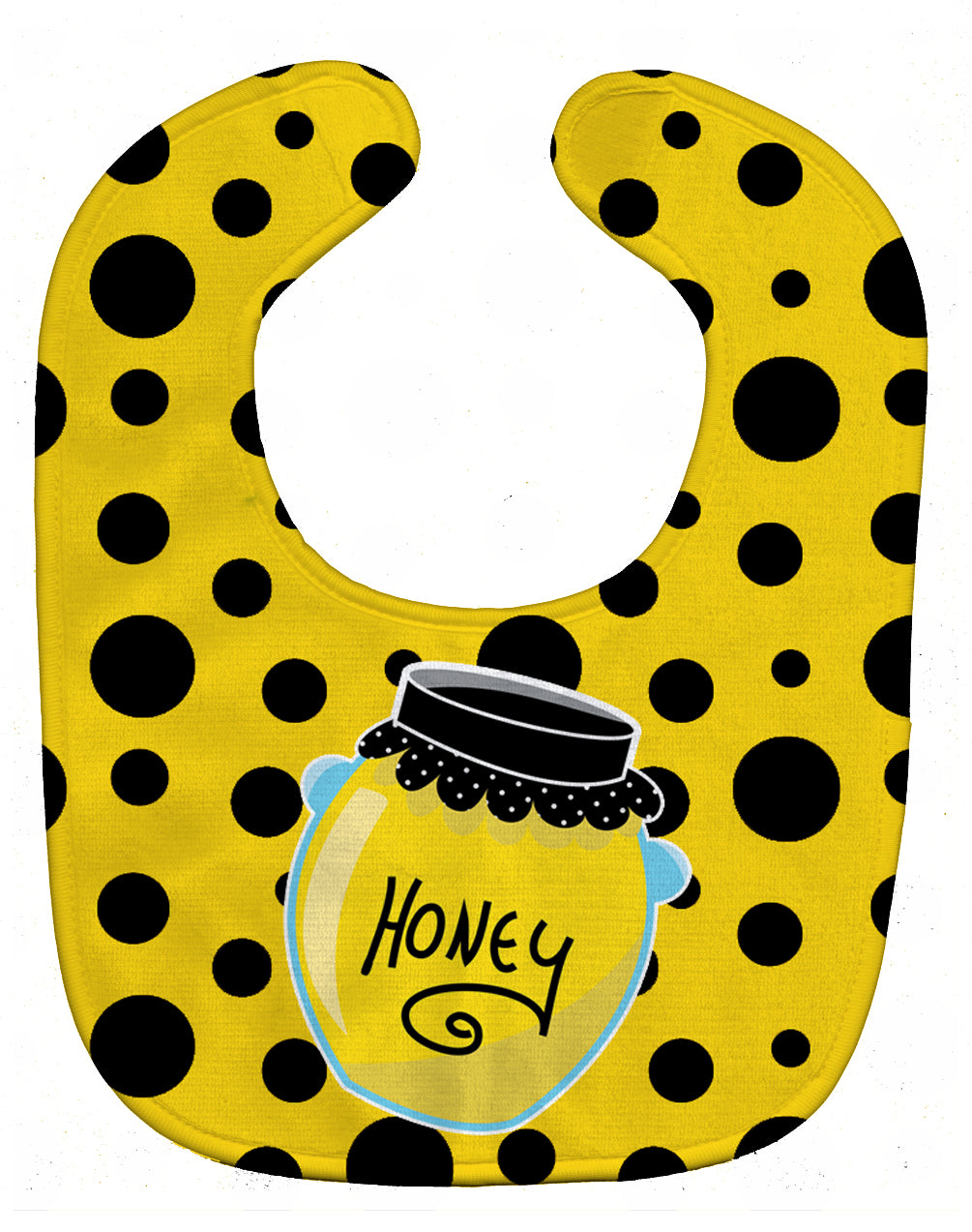 Bee Honey Jar on Polkadots Baby Bib BB8598BIB - the-store.com