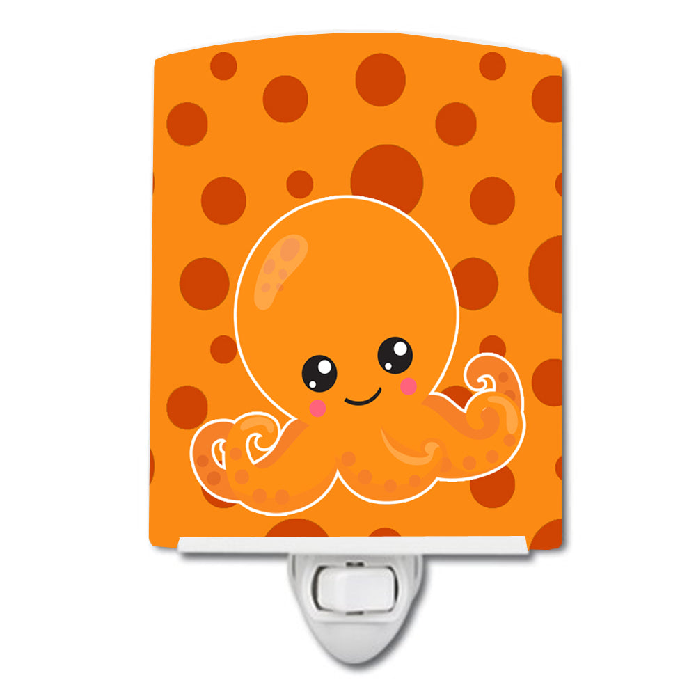 Cutie Ocean Octopus Orange Ceramic Night Light BB8799CNL - the-store.com