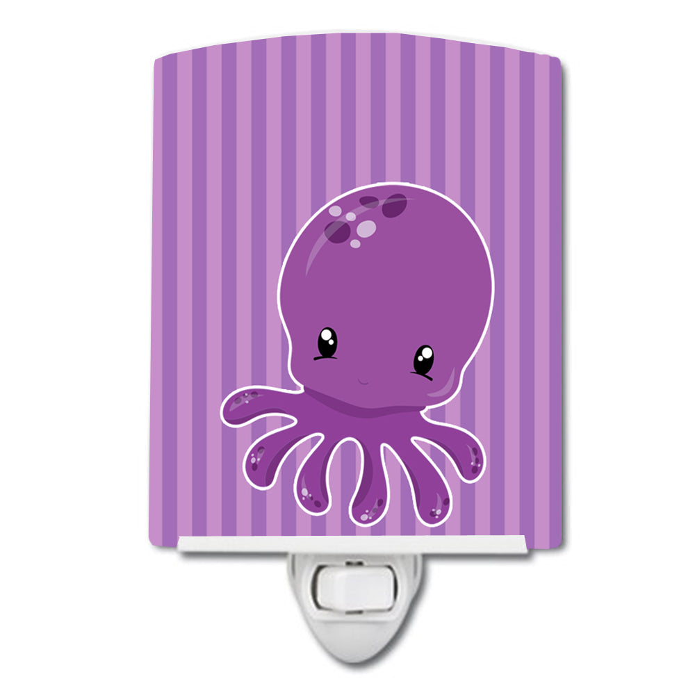 Nautical Purple Octopus Ceramic Night Light BB8904CNL - the-store.com