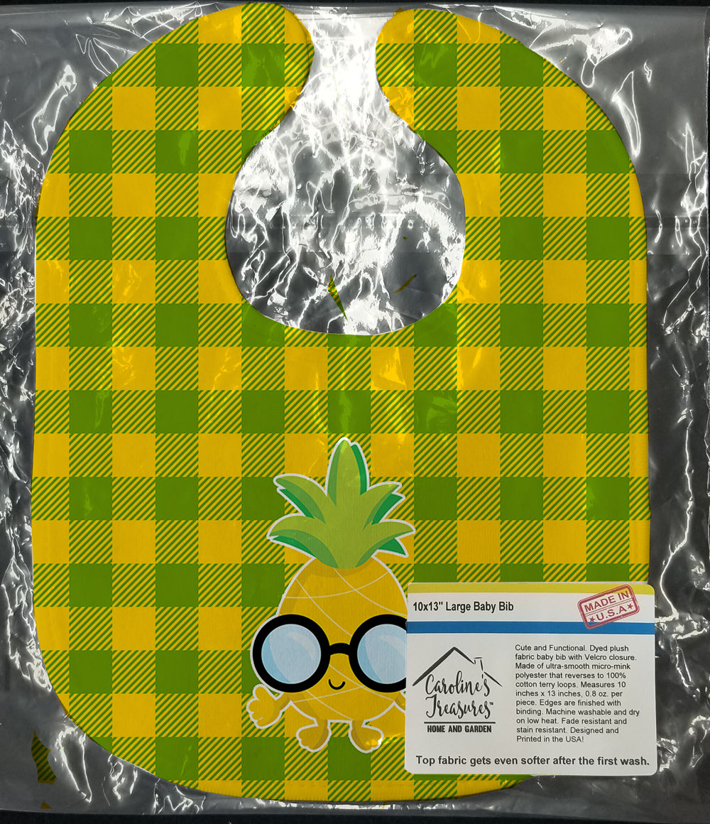 Pineapple Face with Glasses Baby Bib BB8964BIB - the-store.com