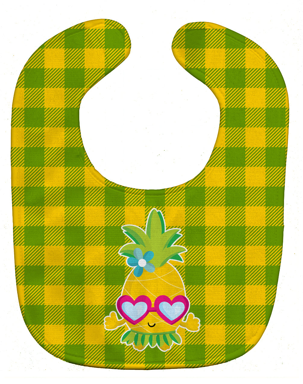 Pineapple Face with Heart Glasses Baby Bib BB8965BIB - the-store.com