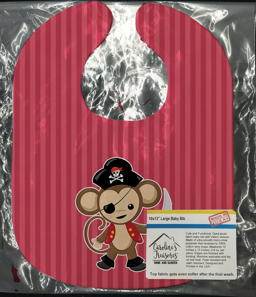 Pirate Monkey Red Baby Bib BB8973BIB - the-store.com