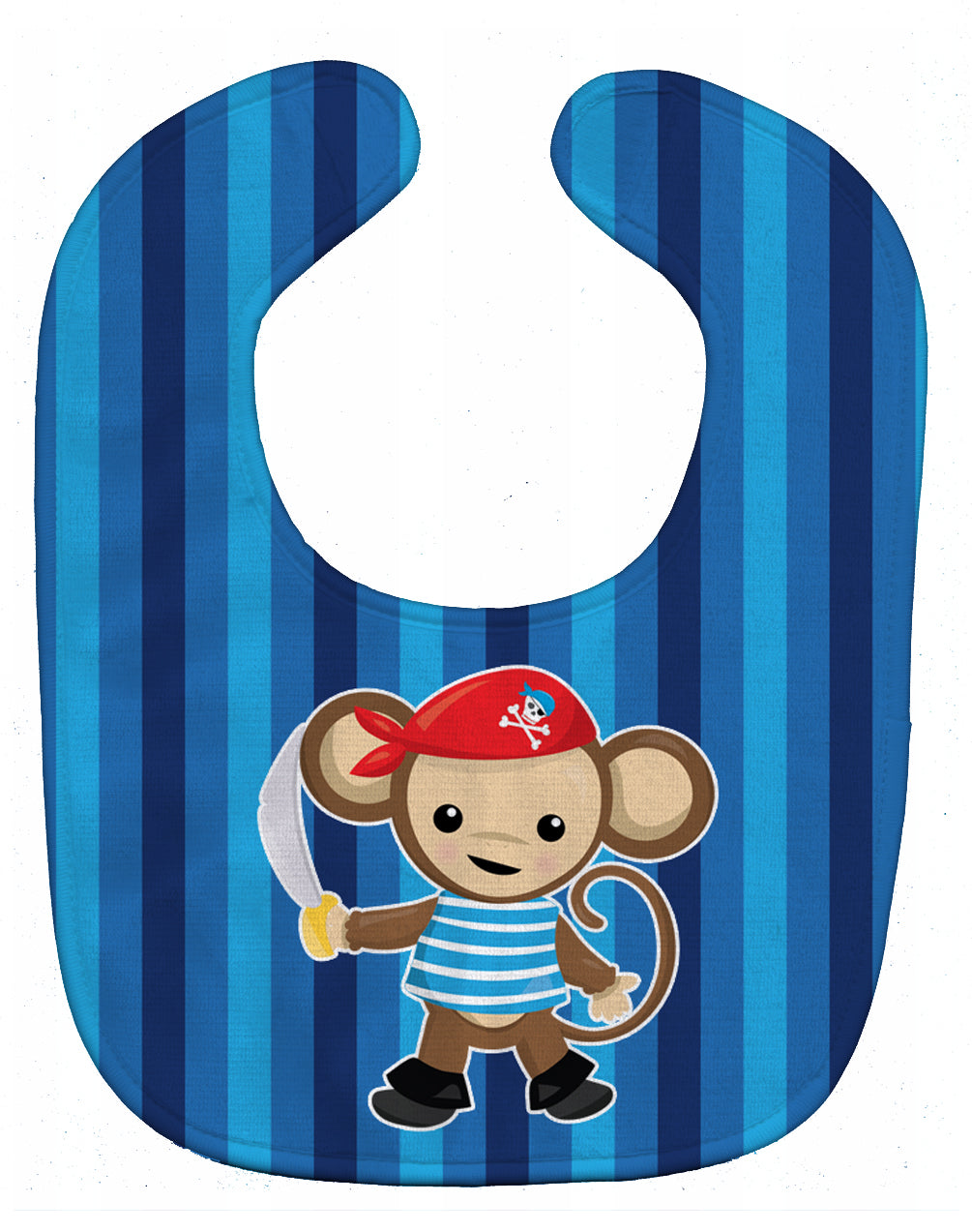 Pirate Monkey Blue Baby Bib BB8977BIB - the-store.com