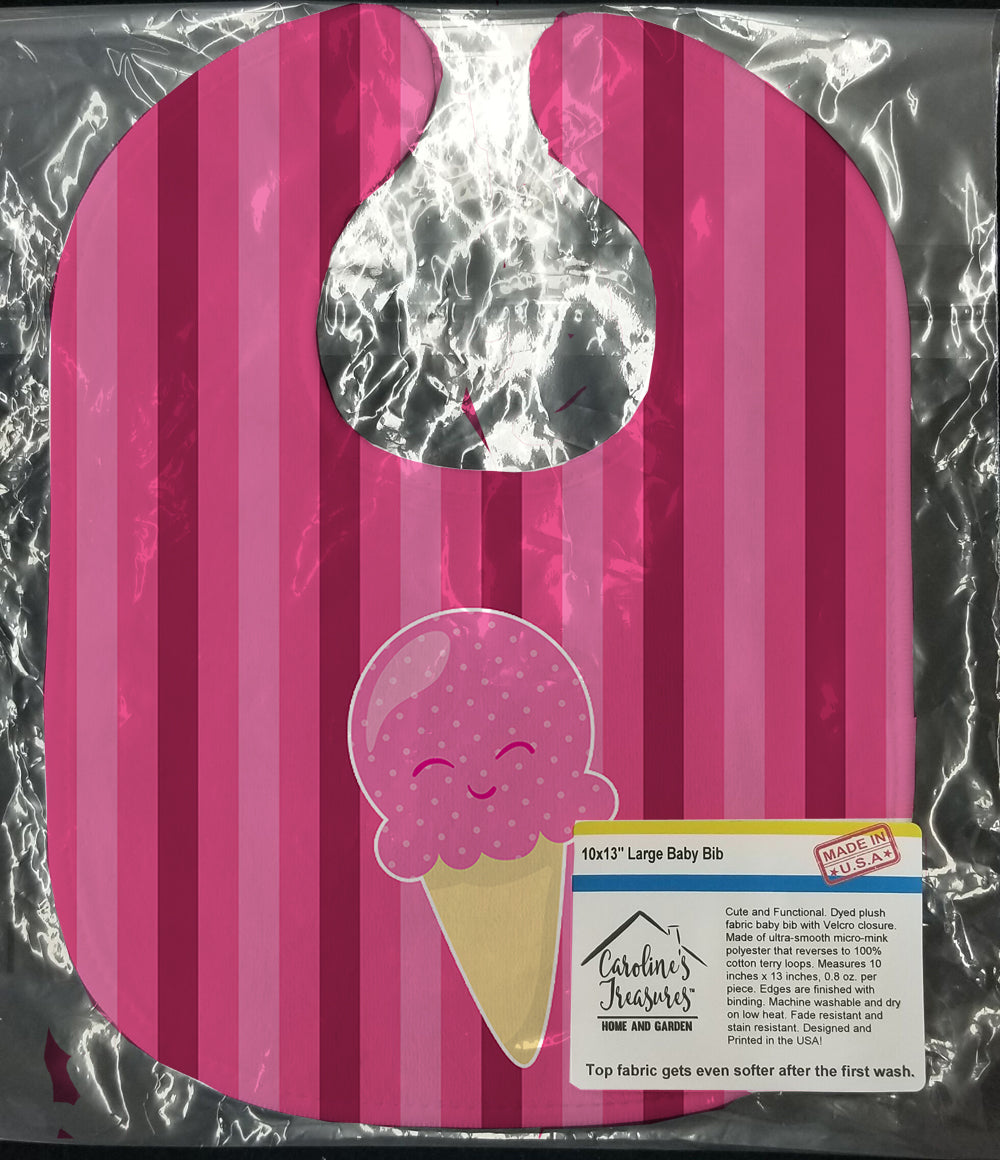 Ice Cream Cone Pink Baby Bib BB9064BIB - the-store.com