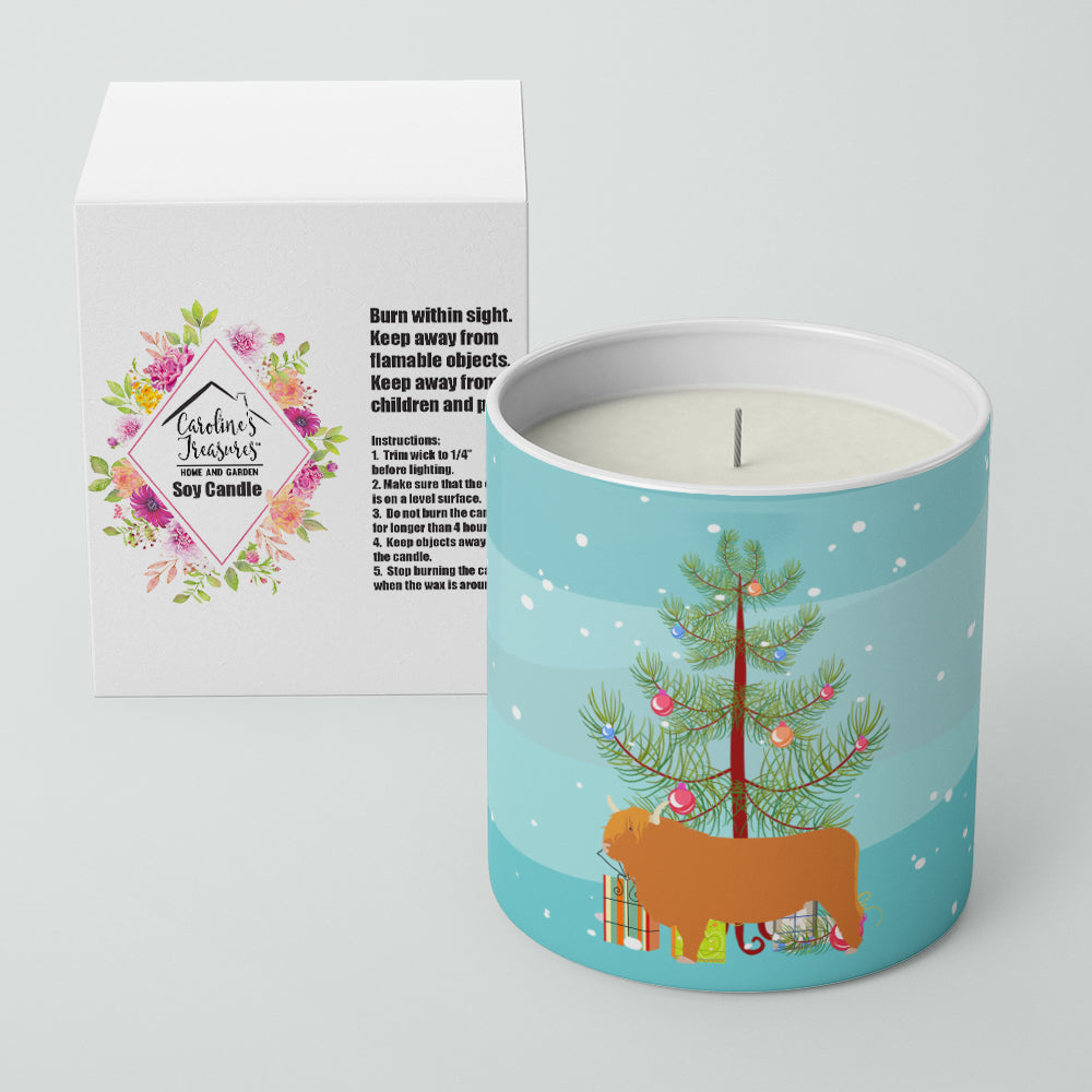 Buy this Highland Cow Christmas 10 oz Decorative Soy Candle