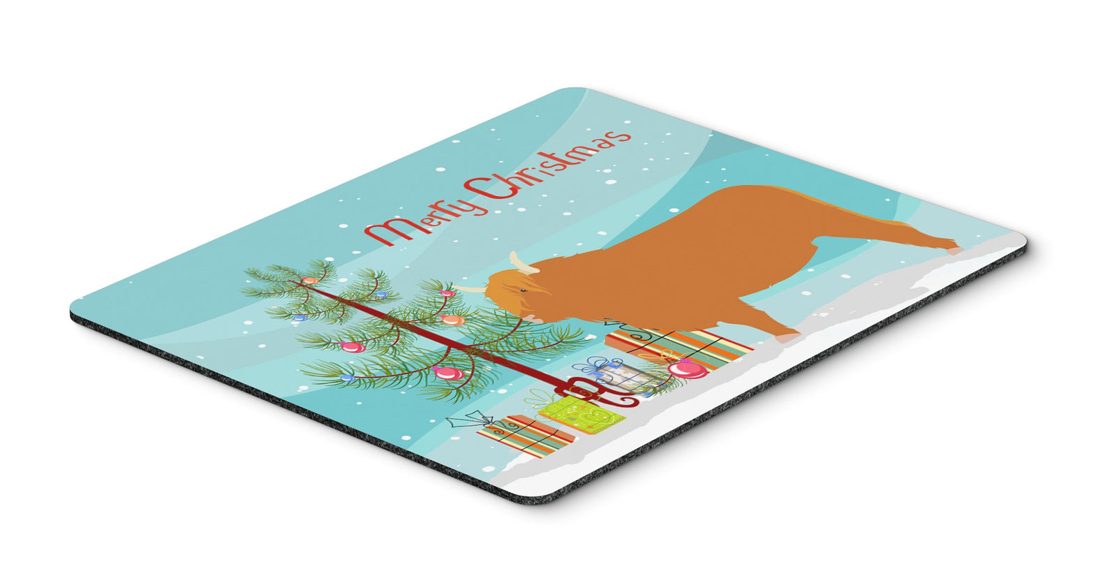 Highland Cow Christmas Mouse Pad, Hot Pad or Trivet BB9187MP by Caroline's Treasures