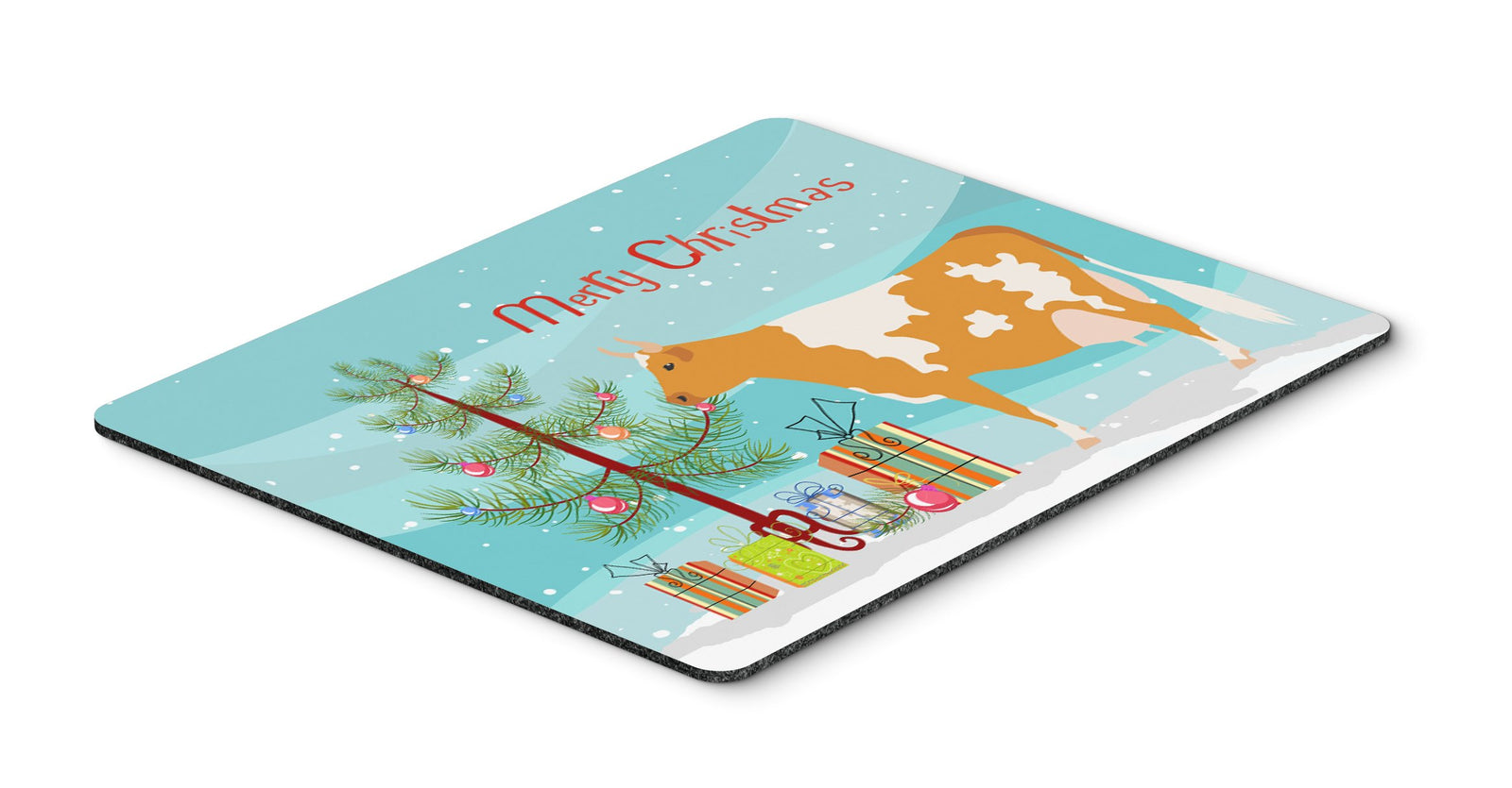 Guernsey Cow Christmas Mouse Pad, Hot Pad or Trivet BB9188MP by Caroline's Treasures