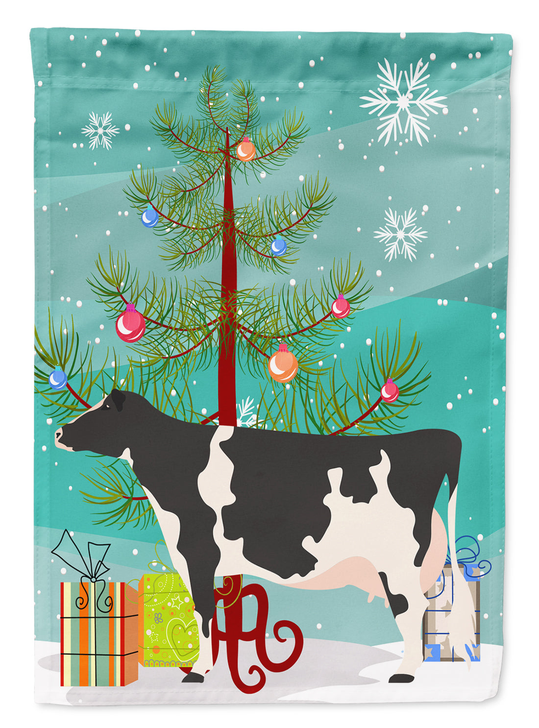 Holstein Cow Christmas Flag Garden Size BB9189GF