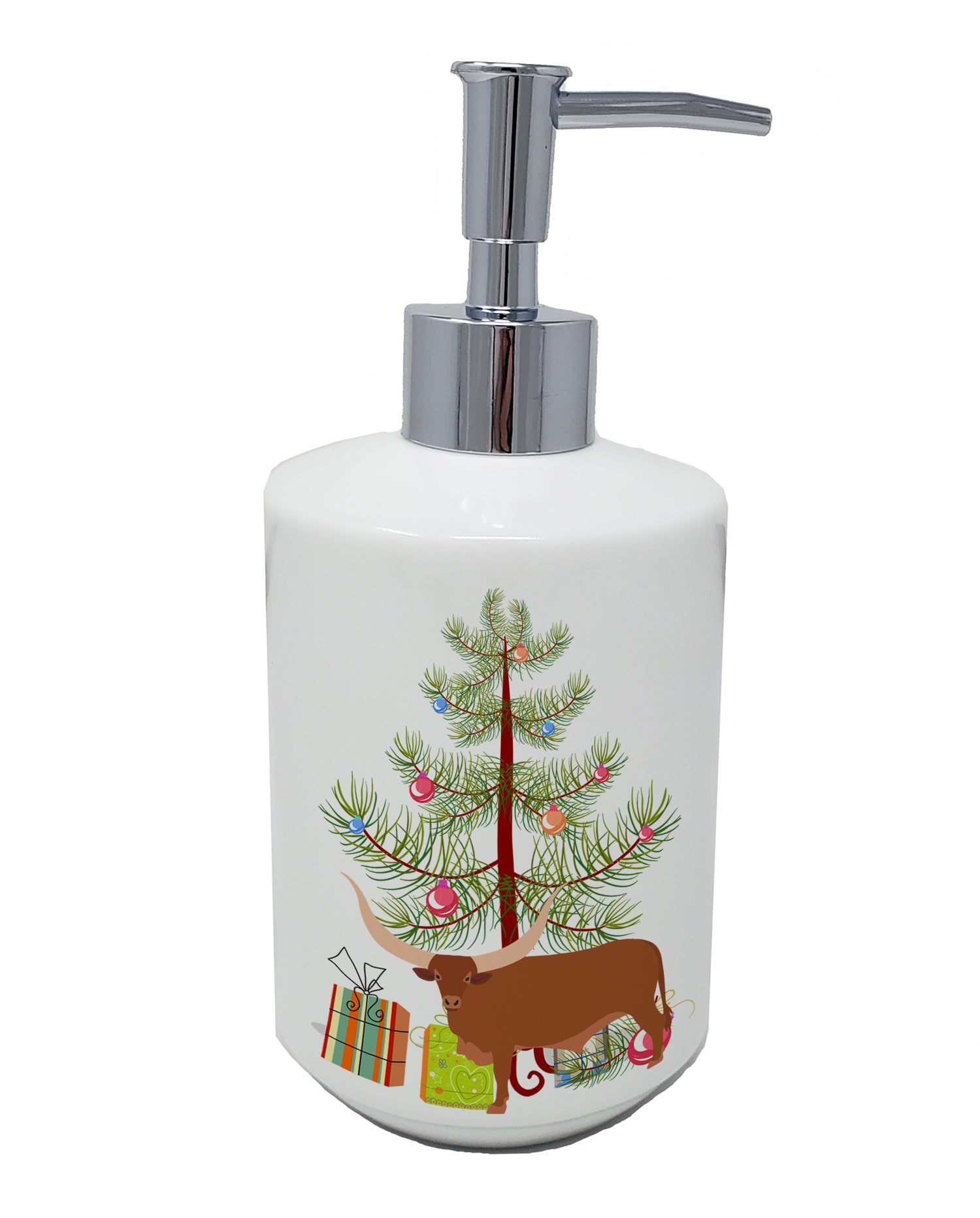 Buy this Ankole-Watusu Cow Christmas Ceramic Soap Dispenser