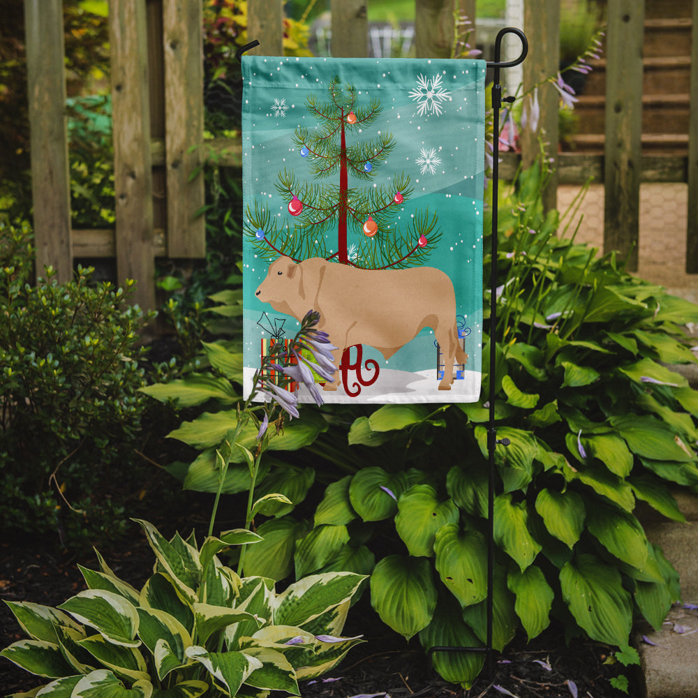 Charolais Cow Christmas Flag Garden Size BB9193GF