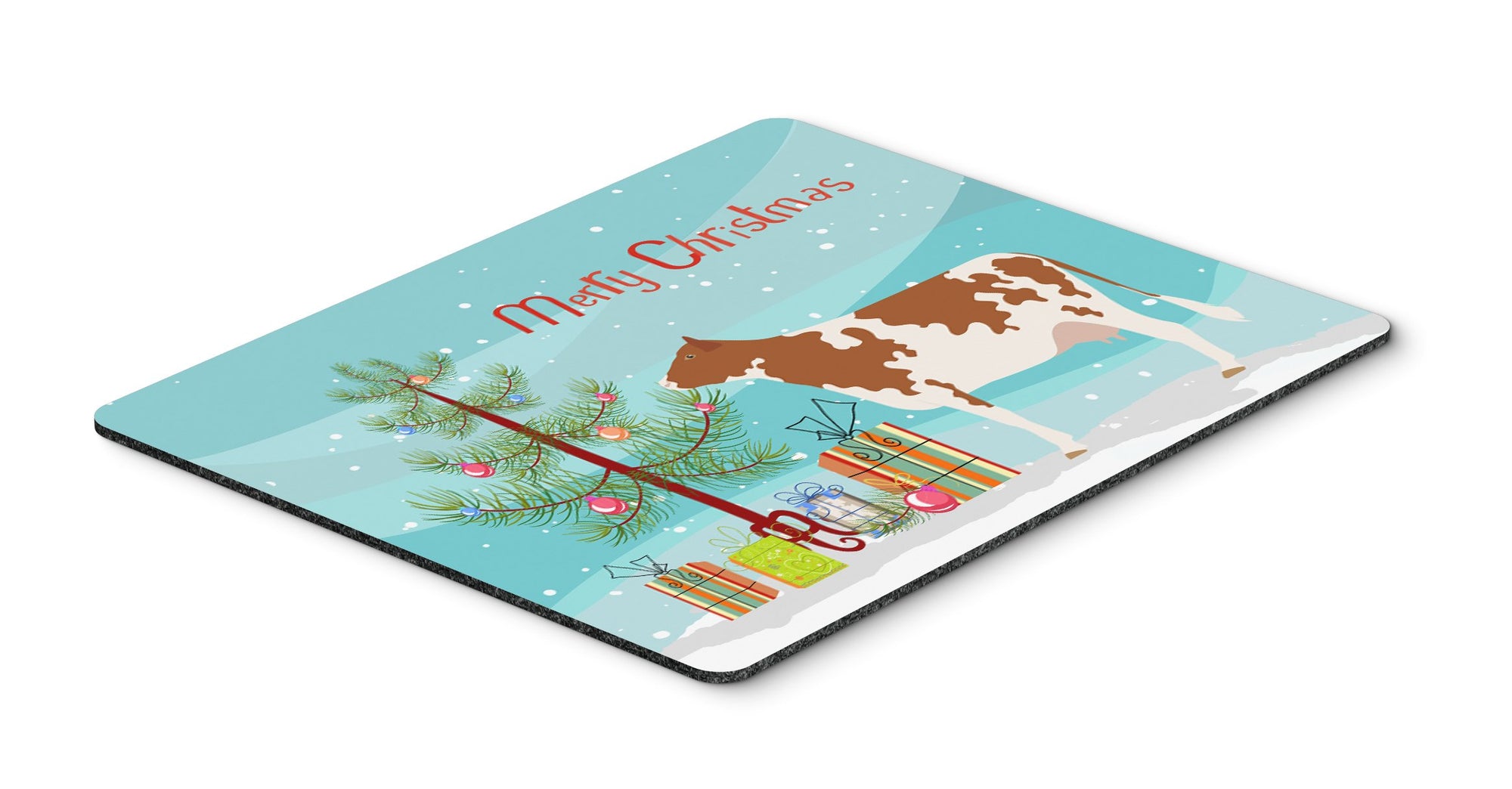 Ayrshire Cow Christmas Mouse Pad, Hot Pad or Trivet BB9194MP by Caroline's Treasures