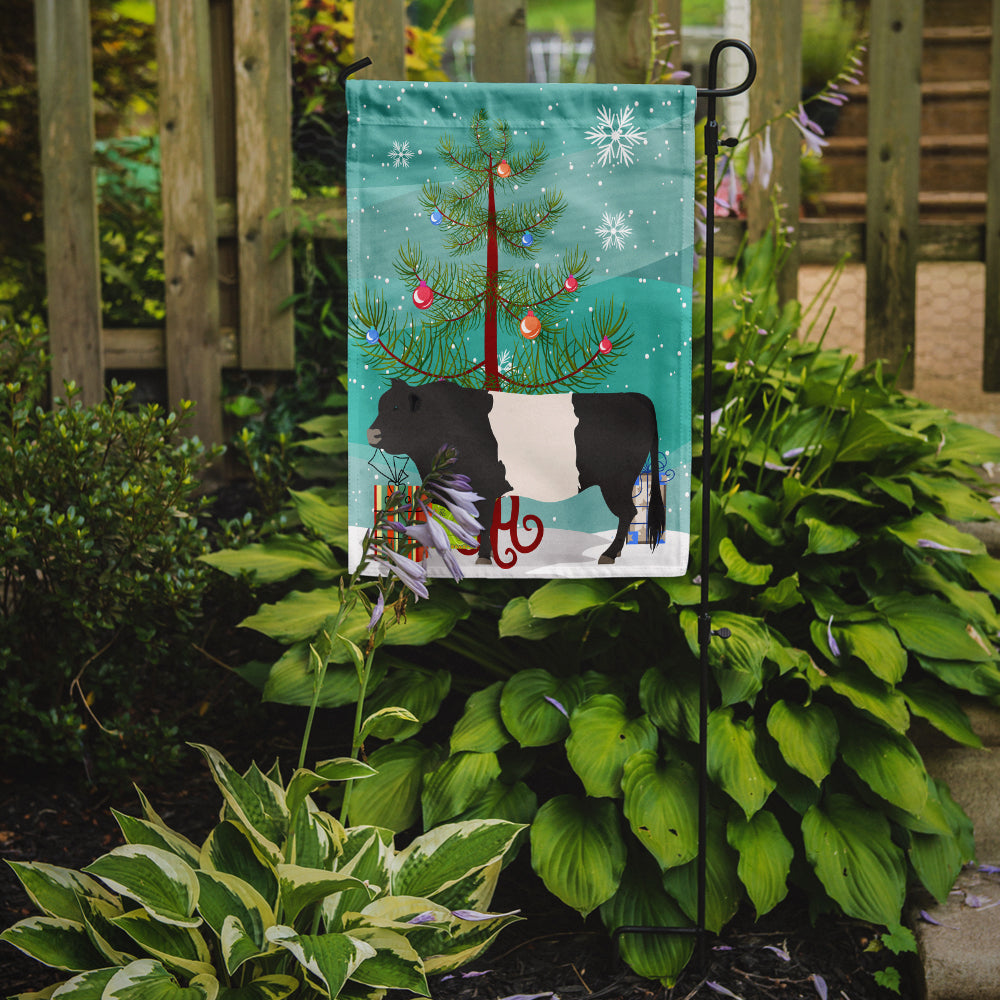 Belted Galloway Cow Christmas Flag Garden Size BB9198GF