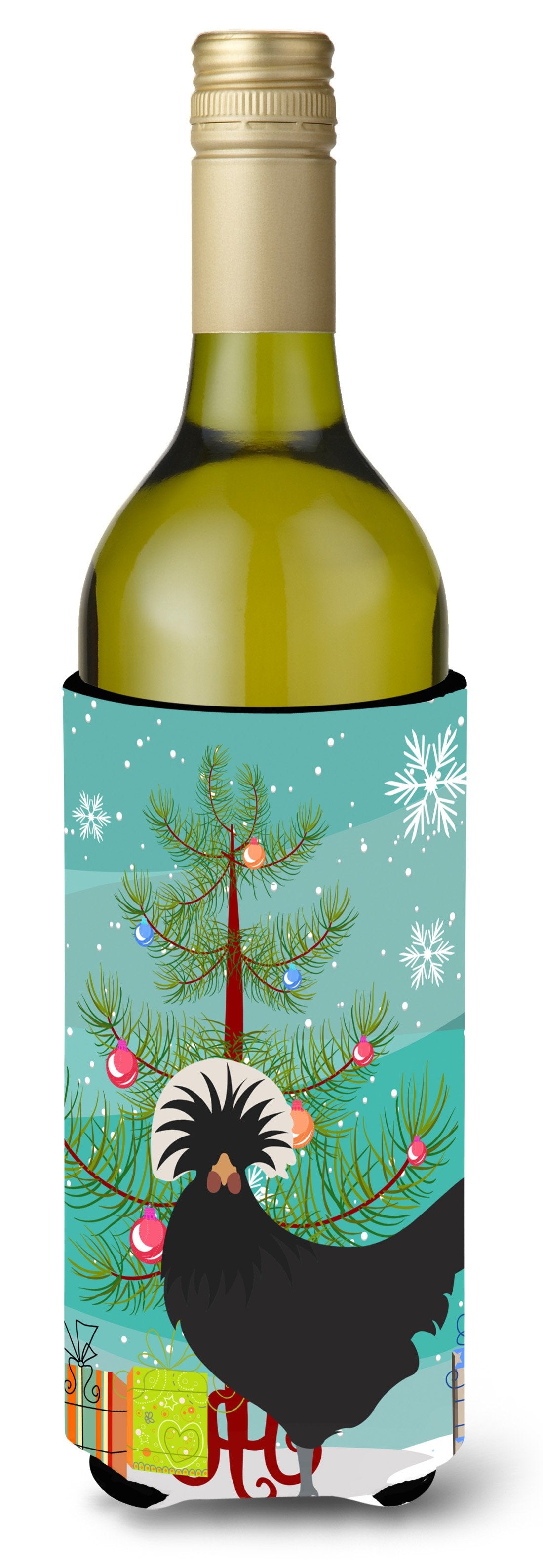 Polish Poland Chicken Christmas Wine Bottle Beverge Insulator Hugger BB9201LITERK by Caroline's Treasures