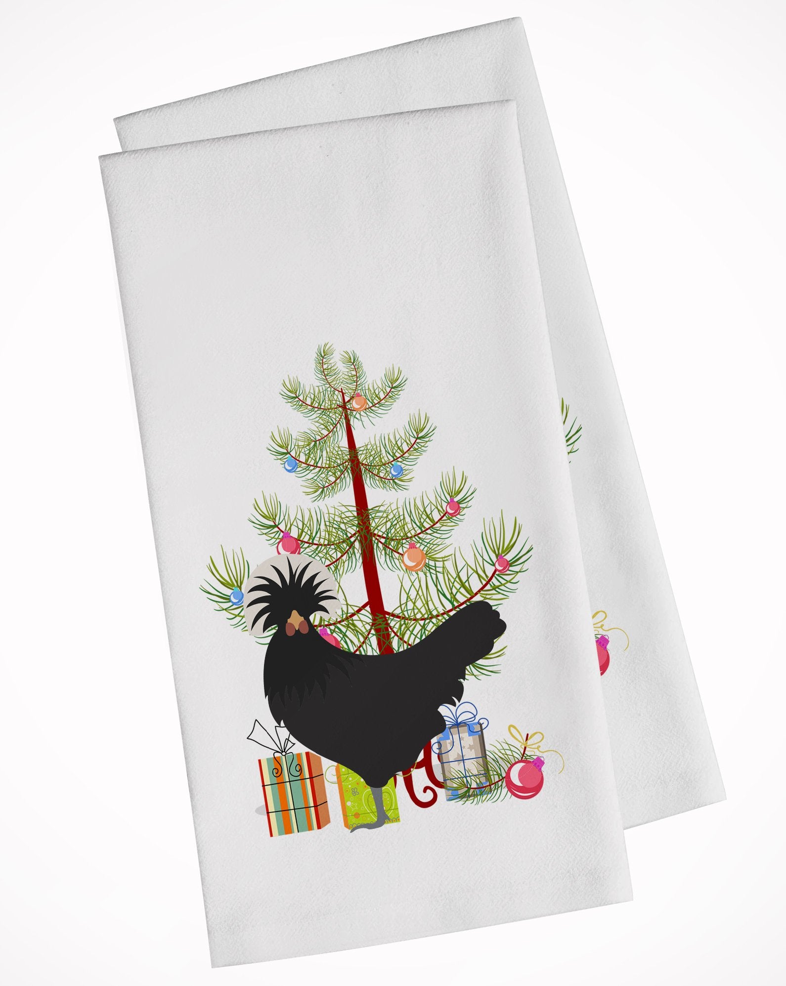 Polish Poland Chicken Christmas White Kitchen Towel Set of 2 BB9201WTKT by Caroline's Treasures
