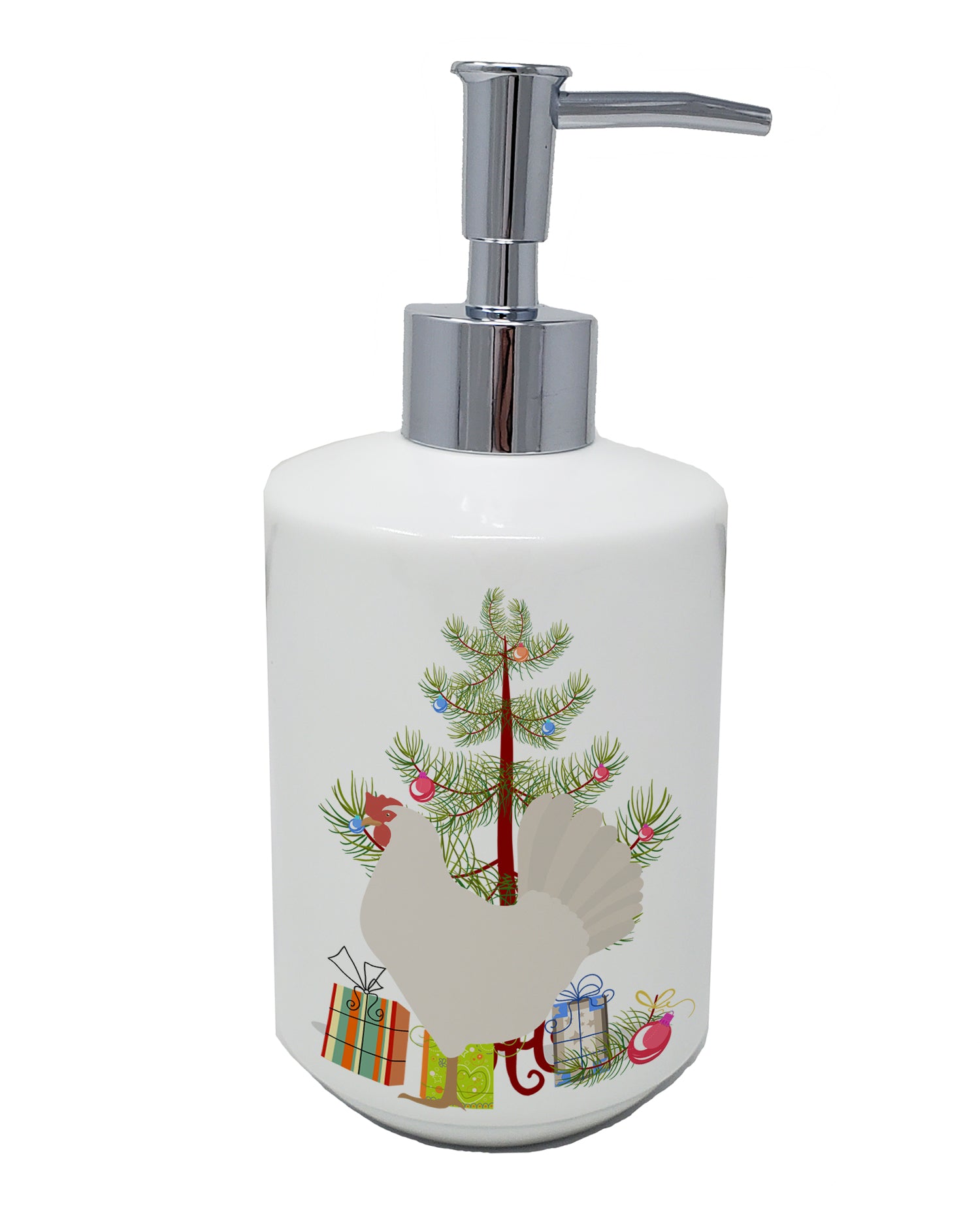 Buy this Leghorn Chicken Christmas Ceramic Soap Dispenser