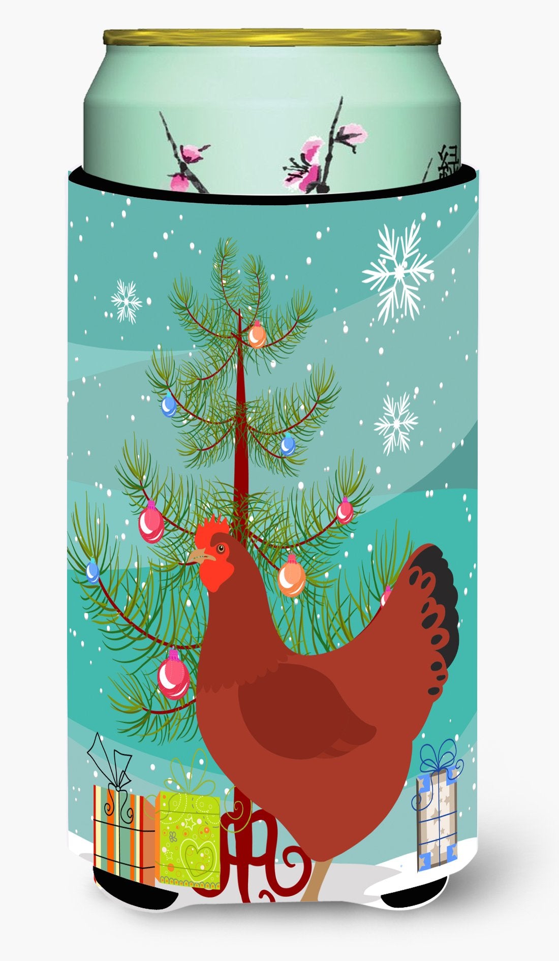New Hampshire Red Chicken Christmas Tall Boy Beverage Insulator Hugger BB9210TBC by Caroline's Treasures