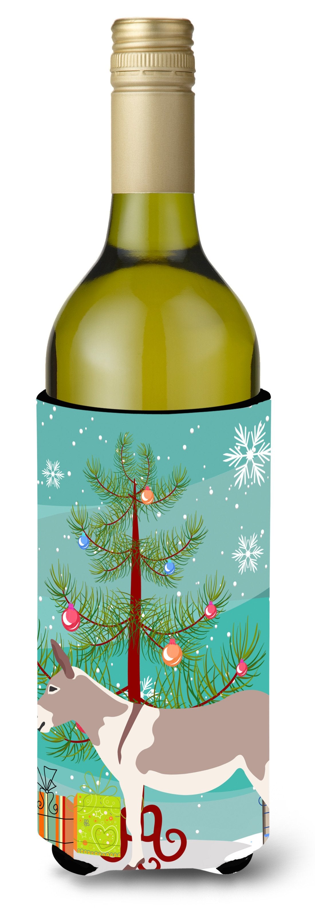 Australian Teamster Donkey Christmas Wine Bottle Beverge Insulator Hugger BB9213LITERK by Caroline's Treasures