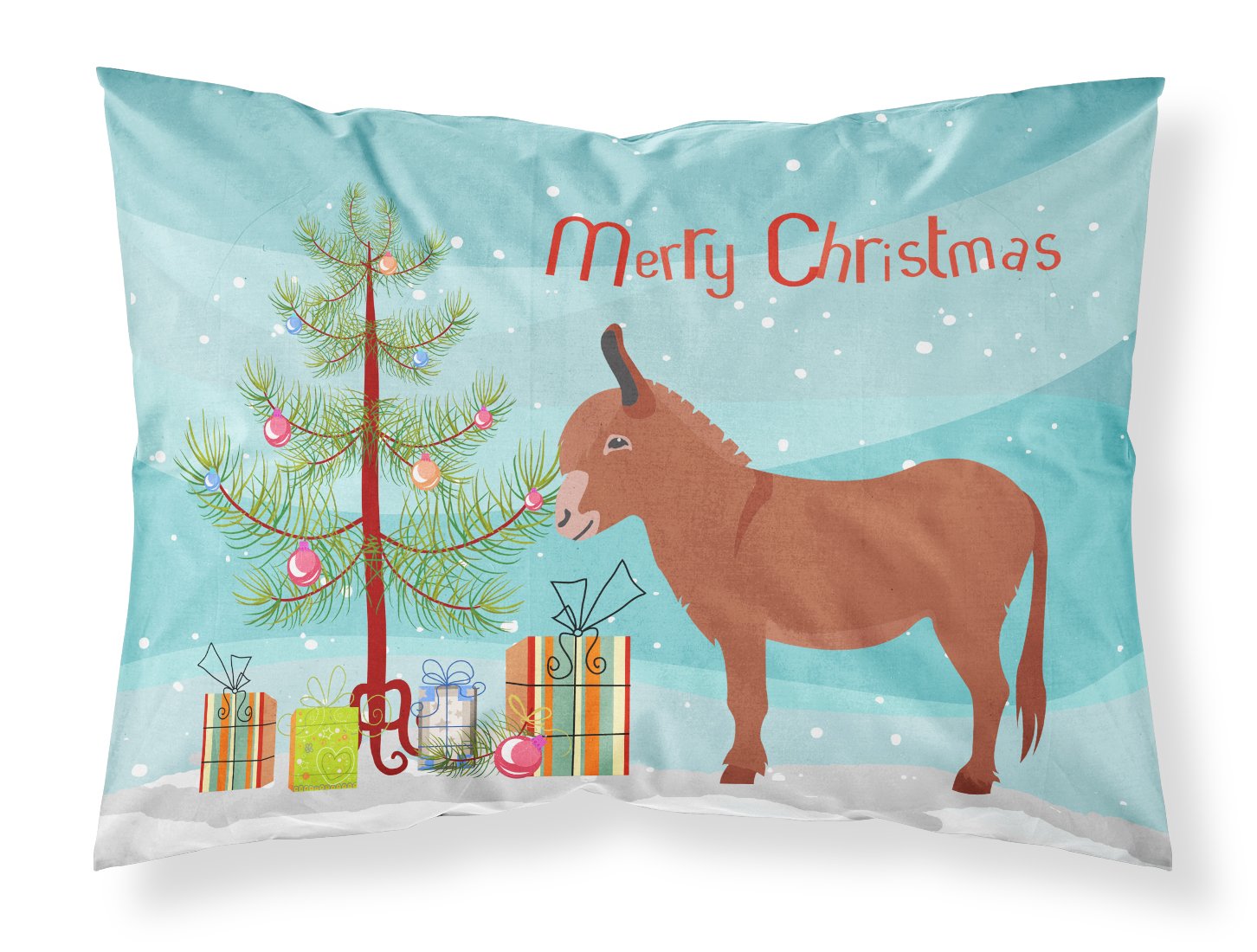 Irish Donkey Christmas Fabric Standard Pillowcase BB9215PILLOWCASE by Caroline's Treasures