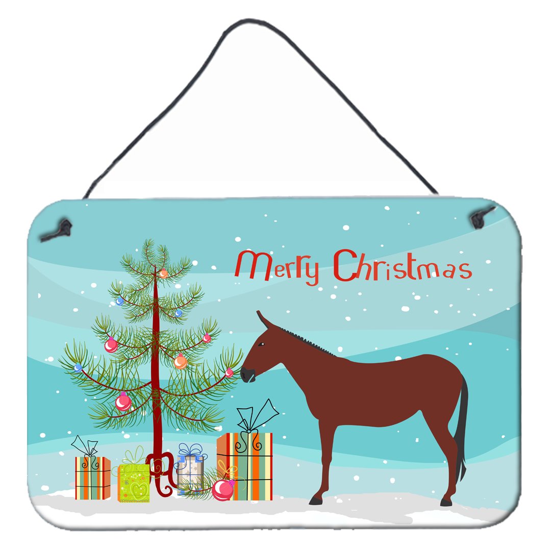 Hinny Horse Donkey Christmas Wall or Door Hanging Prints BB9217DS812 by Caroline's Treasures