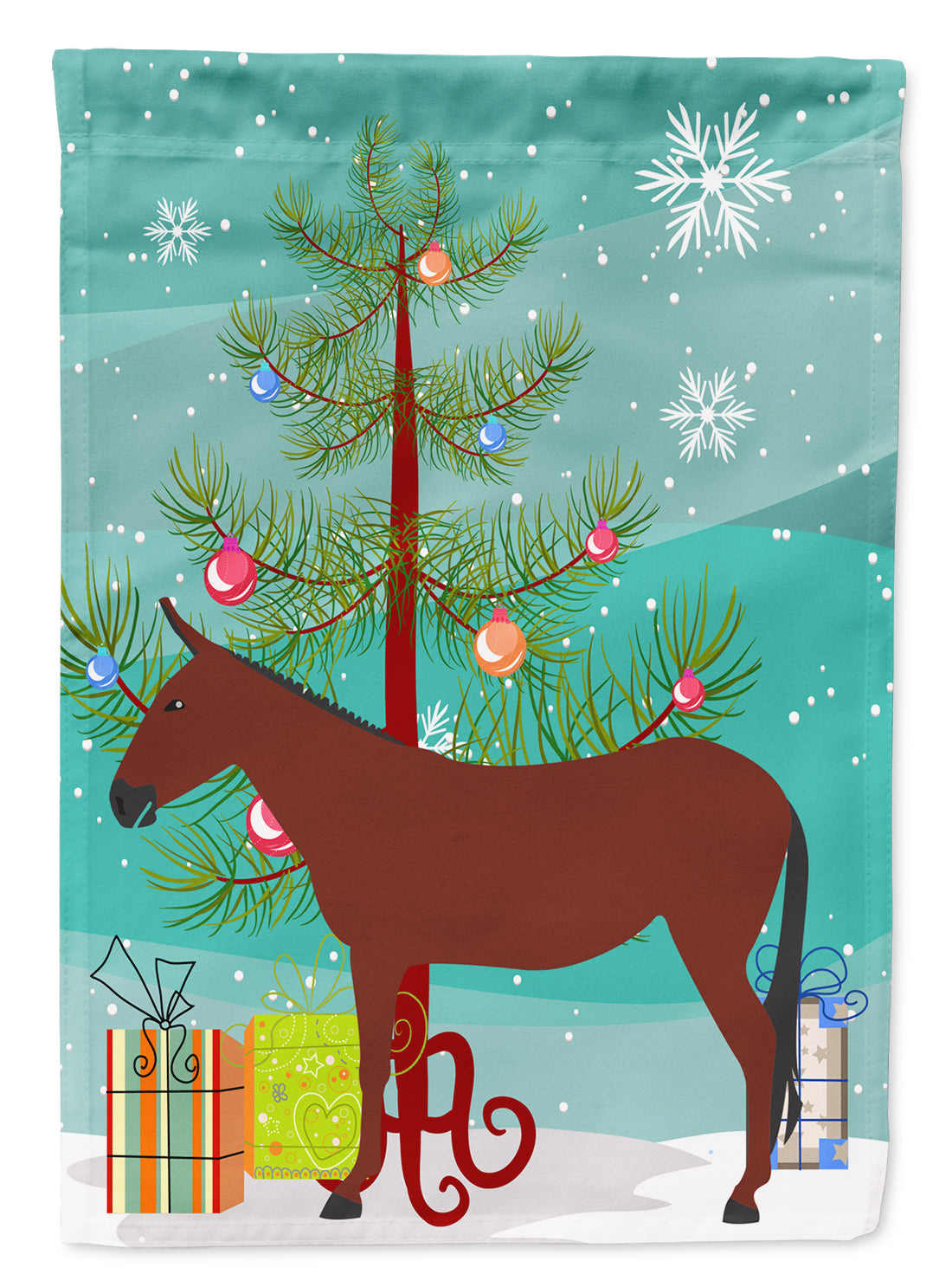 Hinny Horse Donkey Christmas Flag Garden Size BB9217GF