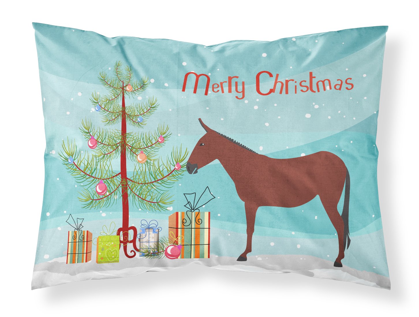 Hinny Horse Donkey Christmas Fabric Standard Pillowcase BB9217PILLOWCASE by Caroline's Treasures