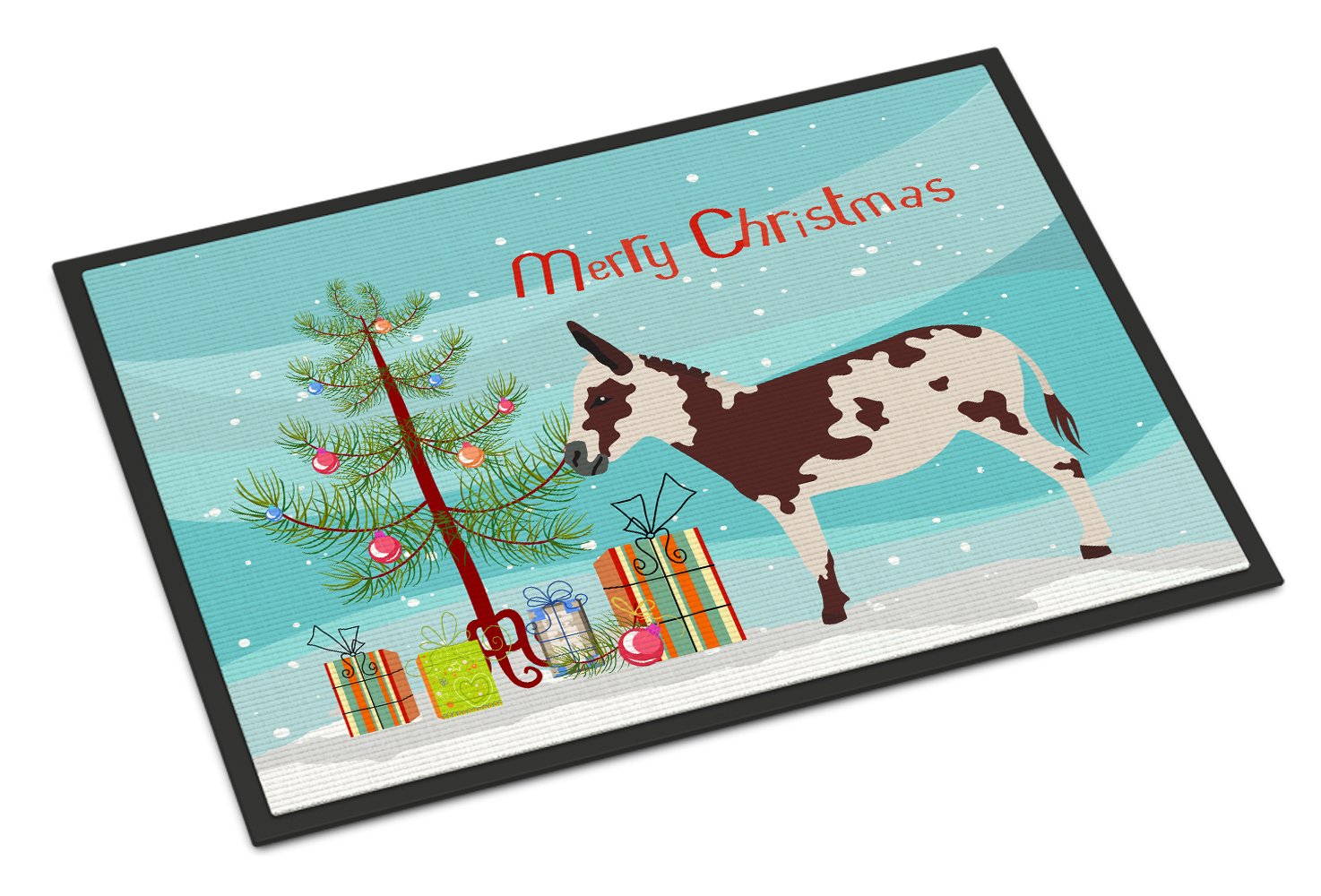 American Spotted Donkey Christmas Indoor or Outdoor Mat 24x36 BB9218JMAT by Caroline's Treasures